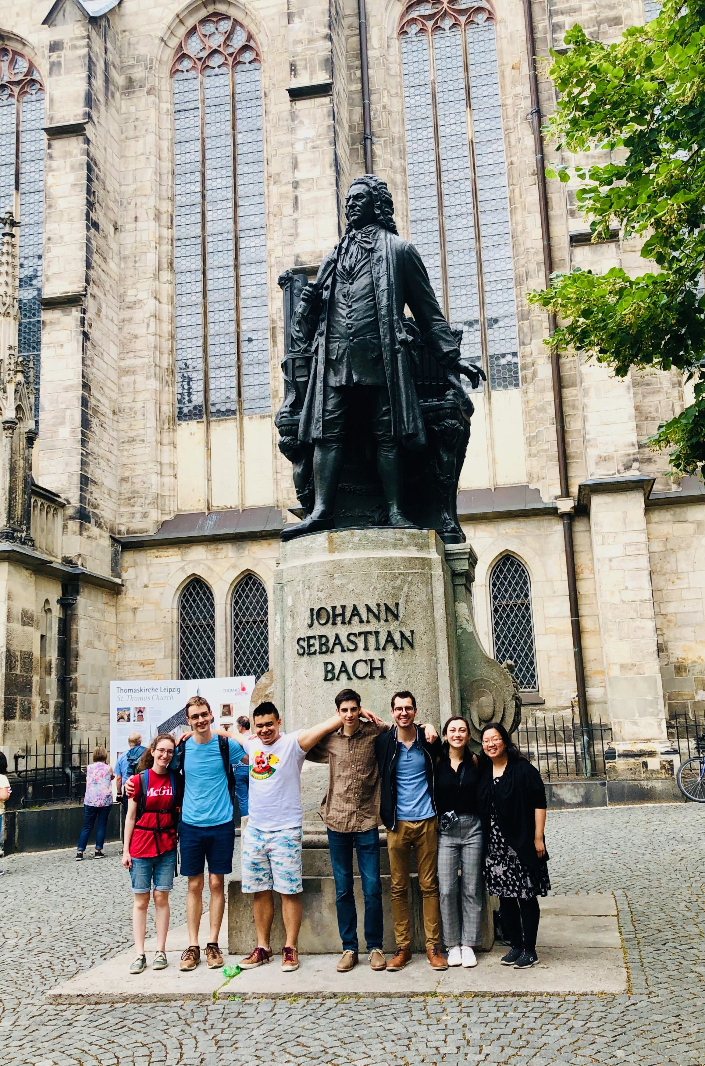 Outside of the Thomaskirche in Leipzig.