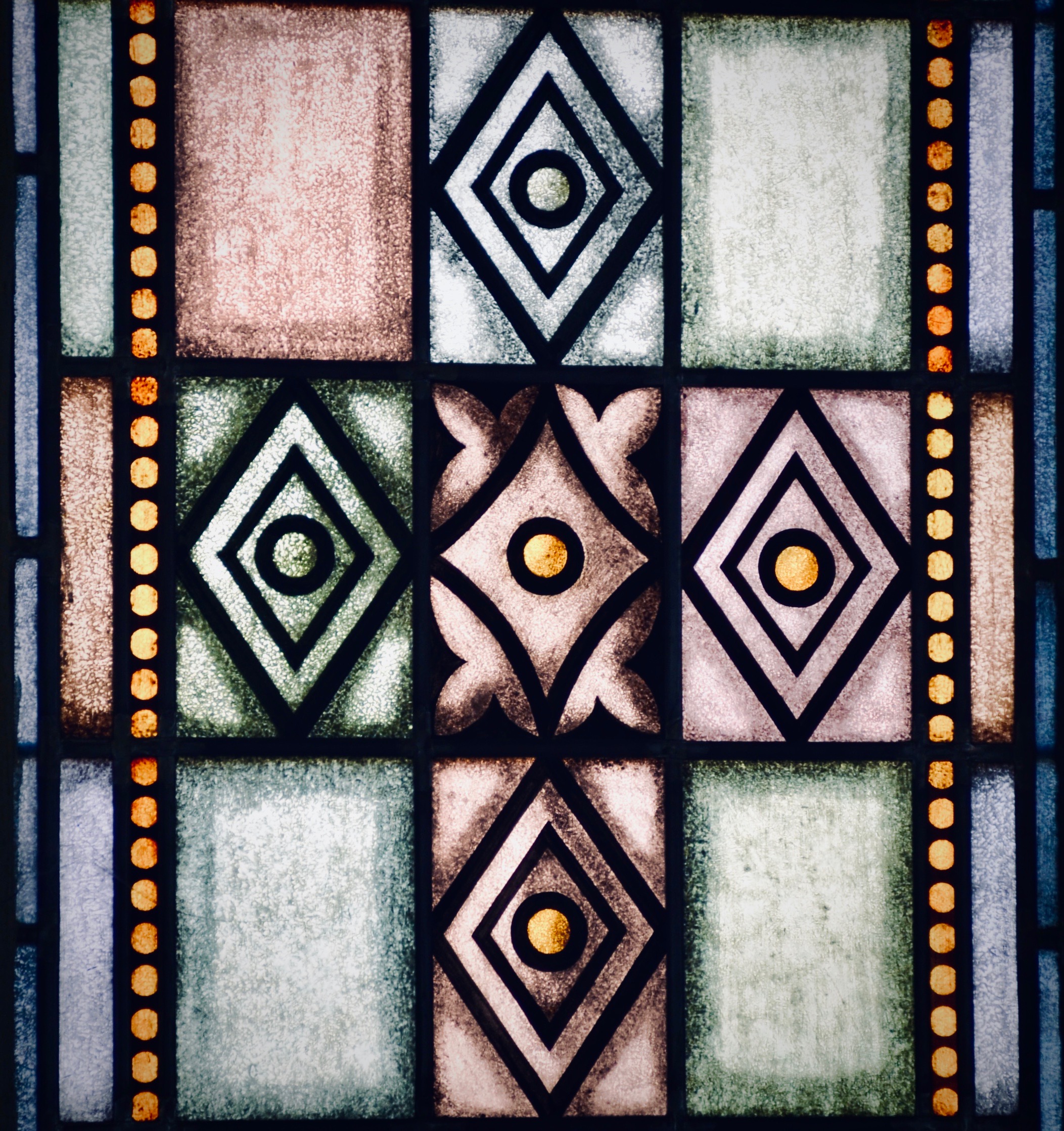 Stained glass detail, Bachkirche, Arnstadt.