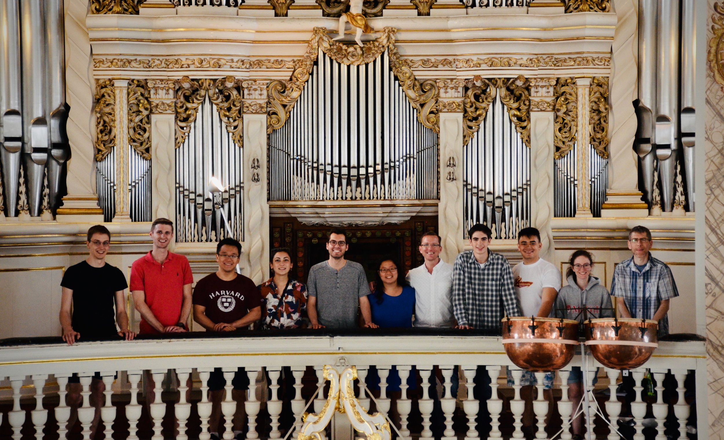 Members of Boston Organ Studio visit the 1730 Trost Organ, Stadtkirche, Waltershausen.