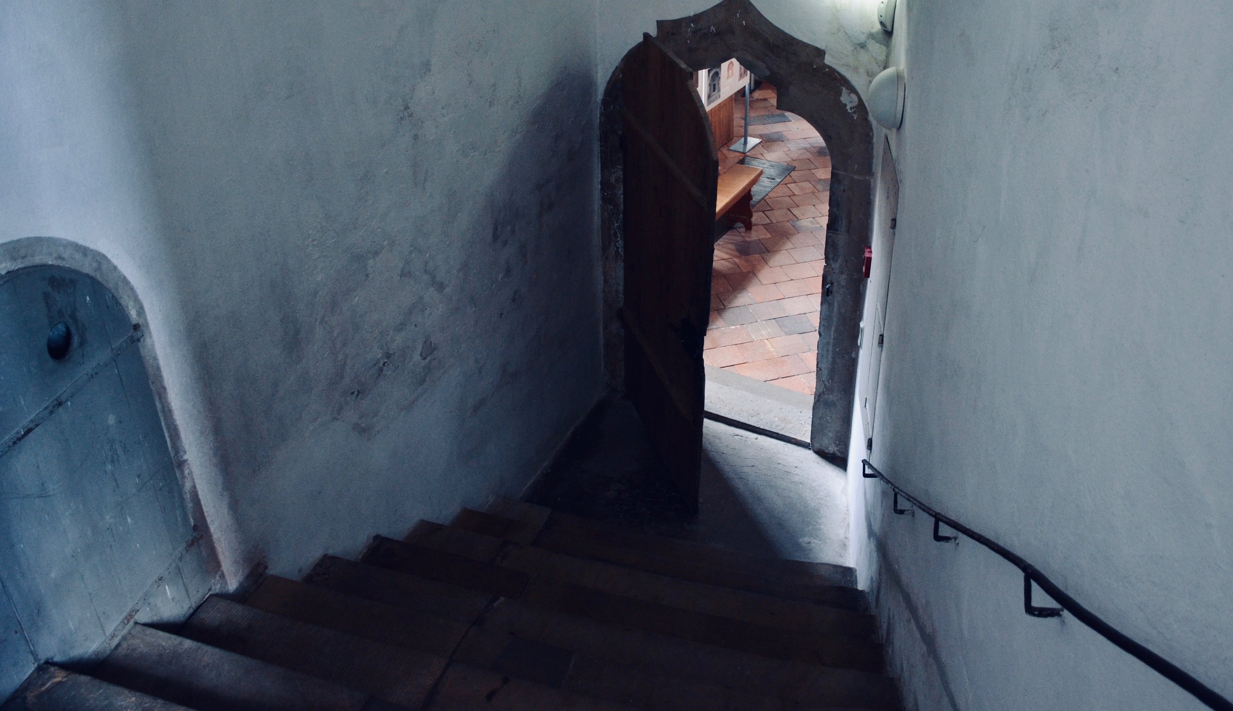 The stairwell to the organ loft in Freiberg Dom.