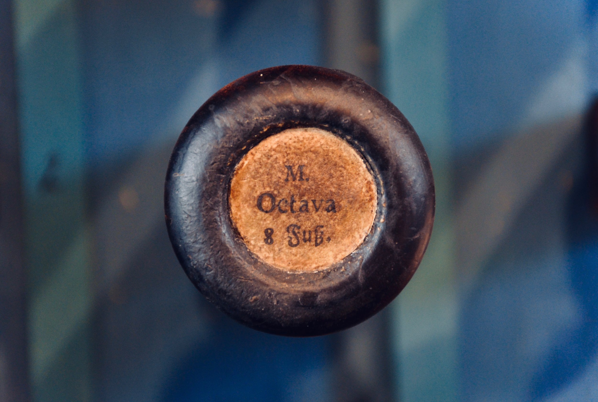 Stop knob detail, 1746 Hildebrandt Organ, Stadtkirche St. Wenzel, Naumburg.