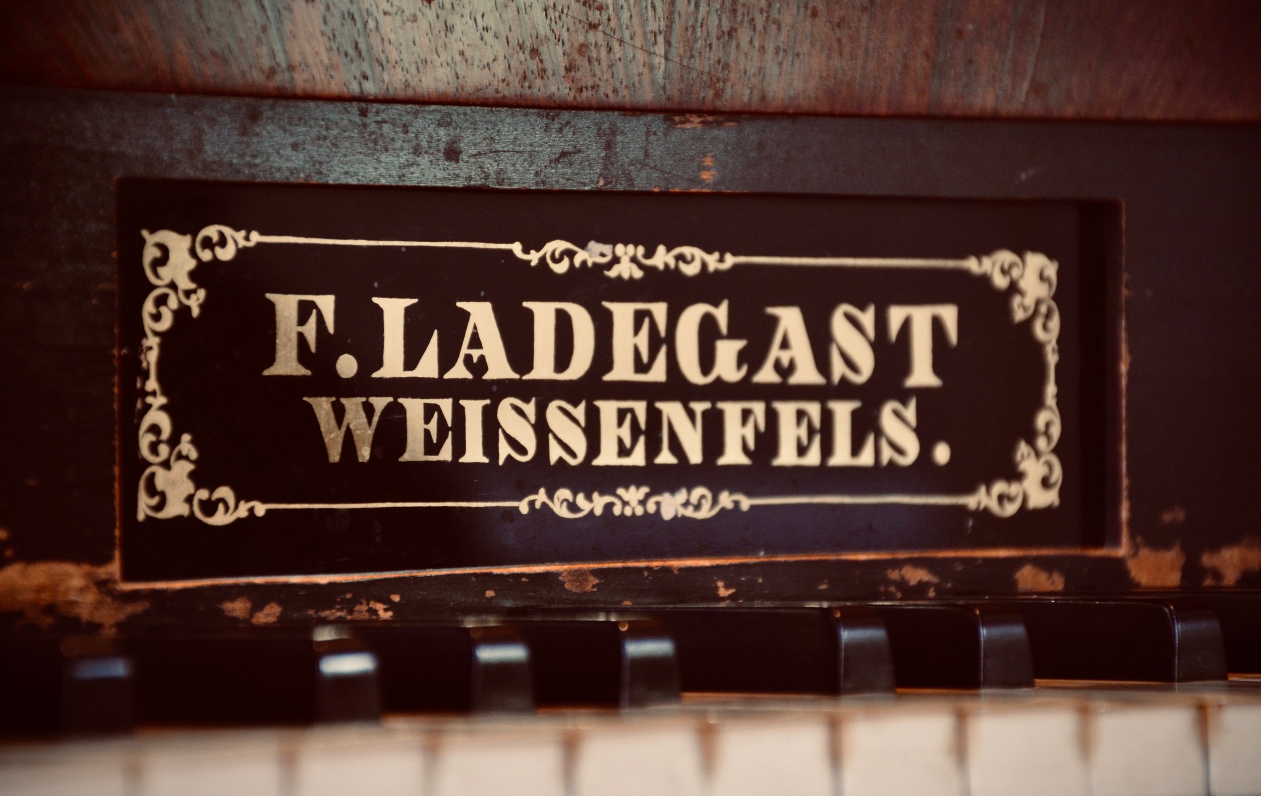  Nameplate, 1869 Ladegast Organ, Marien-Magdalenen-Kirche, Naumburg. 