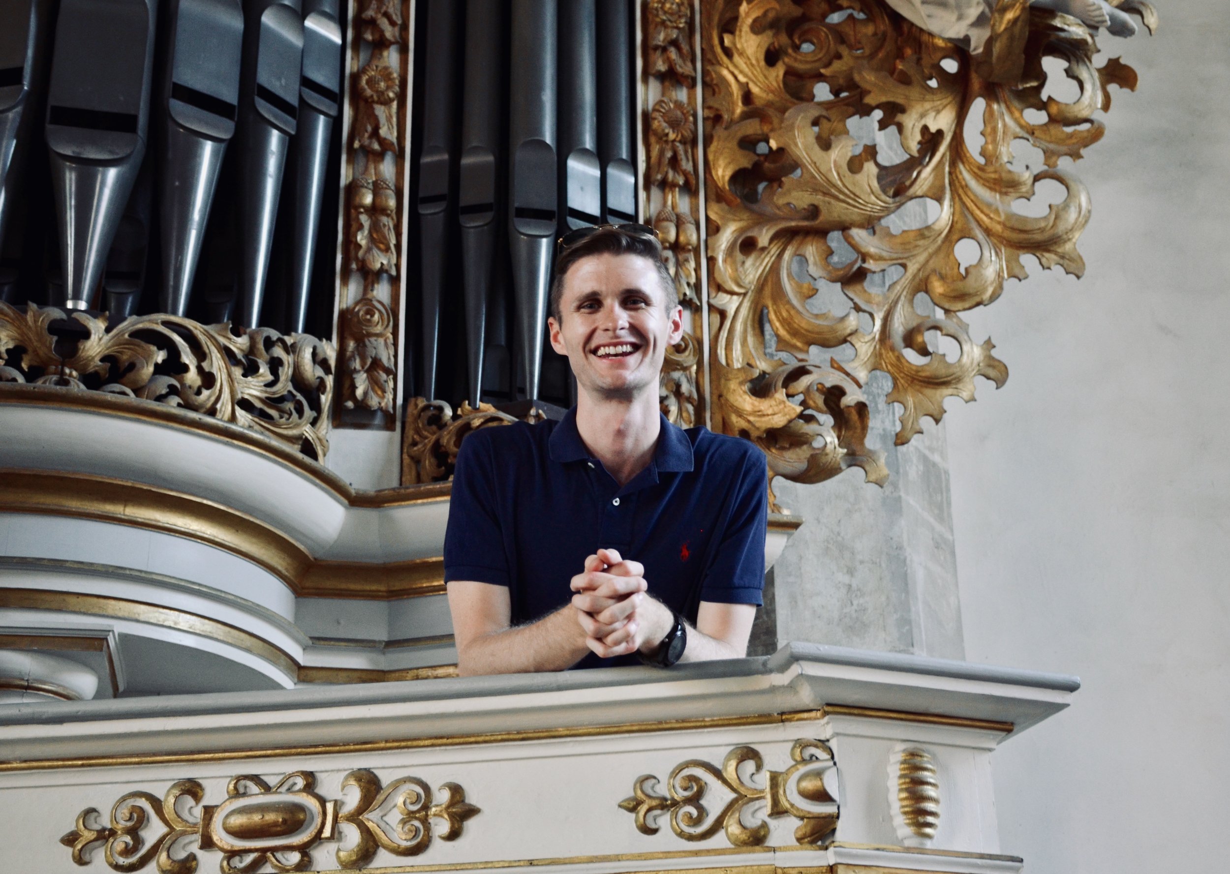 Evan Currie enjoys the 1855 Ladegast Organ, Merseburg Dom.