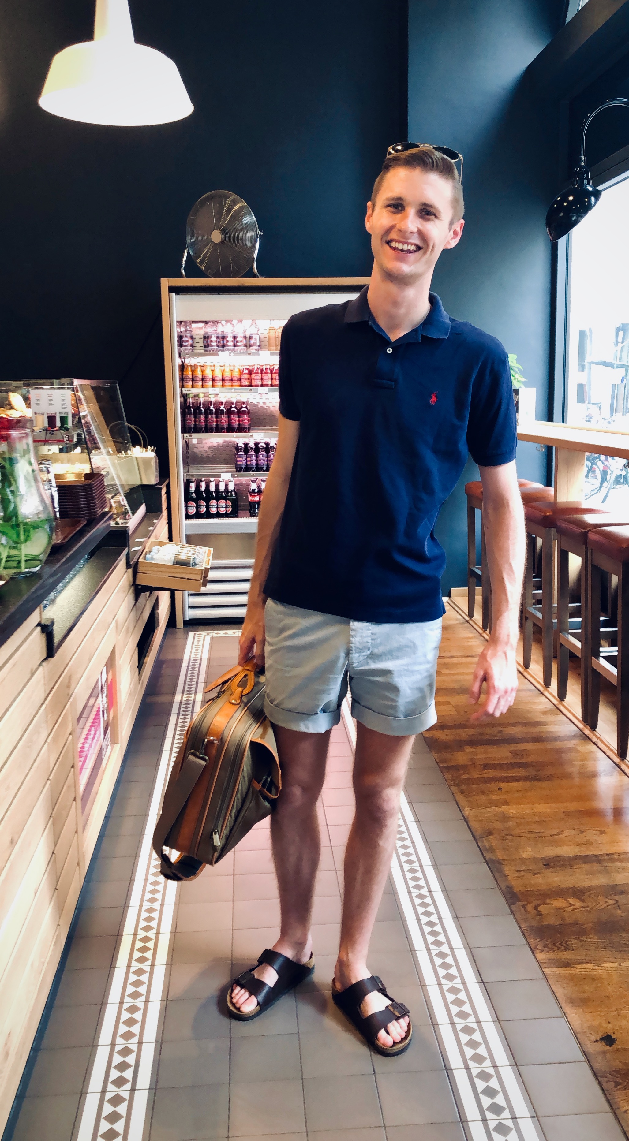  Evan Currie enjoys a bakery in Naumburg, Germany.  