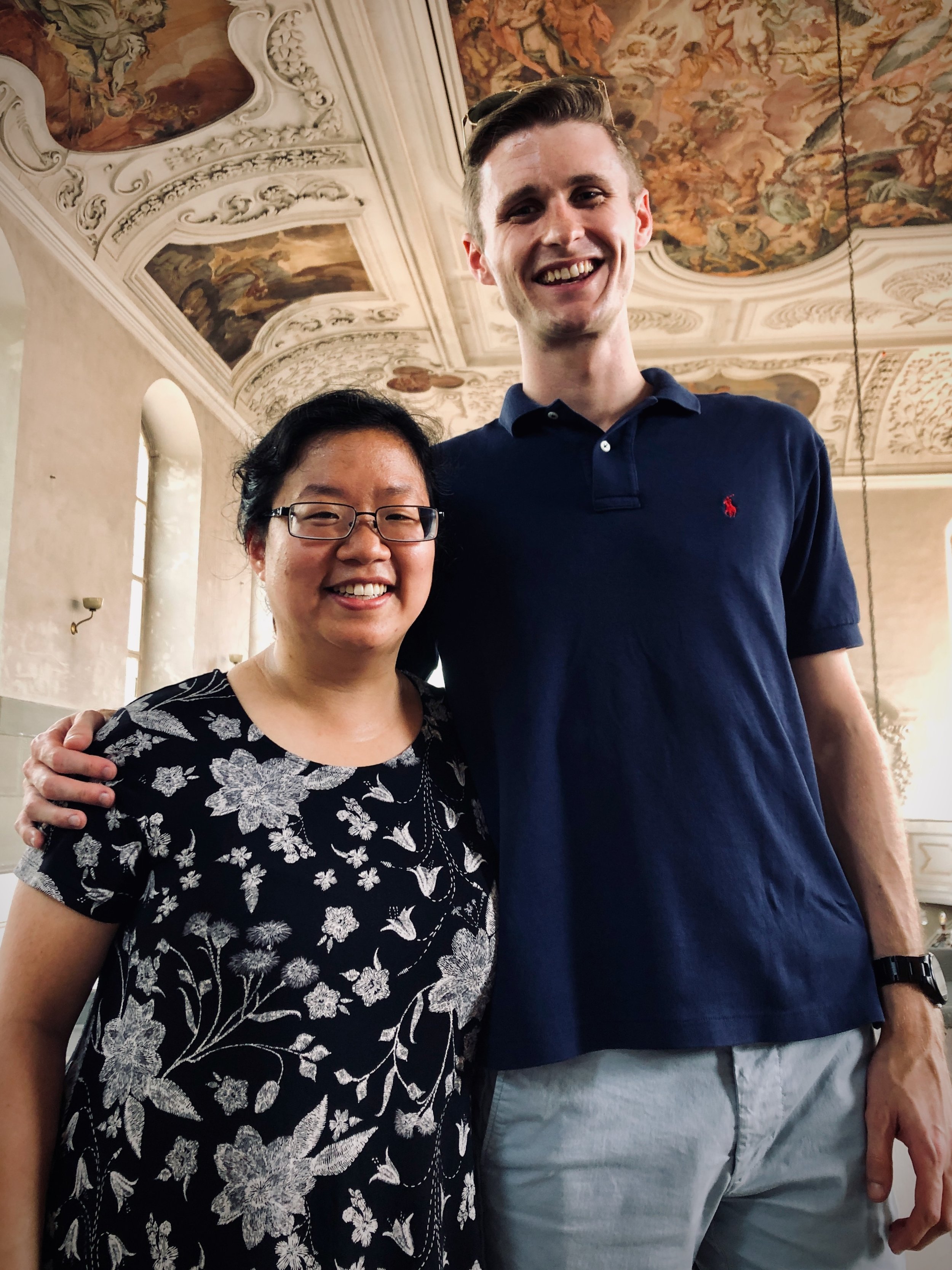 Jennifer Hsiao and Evan Currie at the Marien-Magdalenen-Kirche, Naumburg.