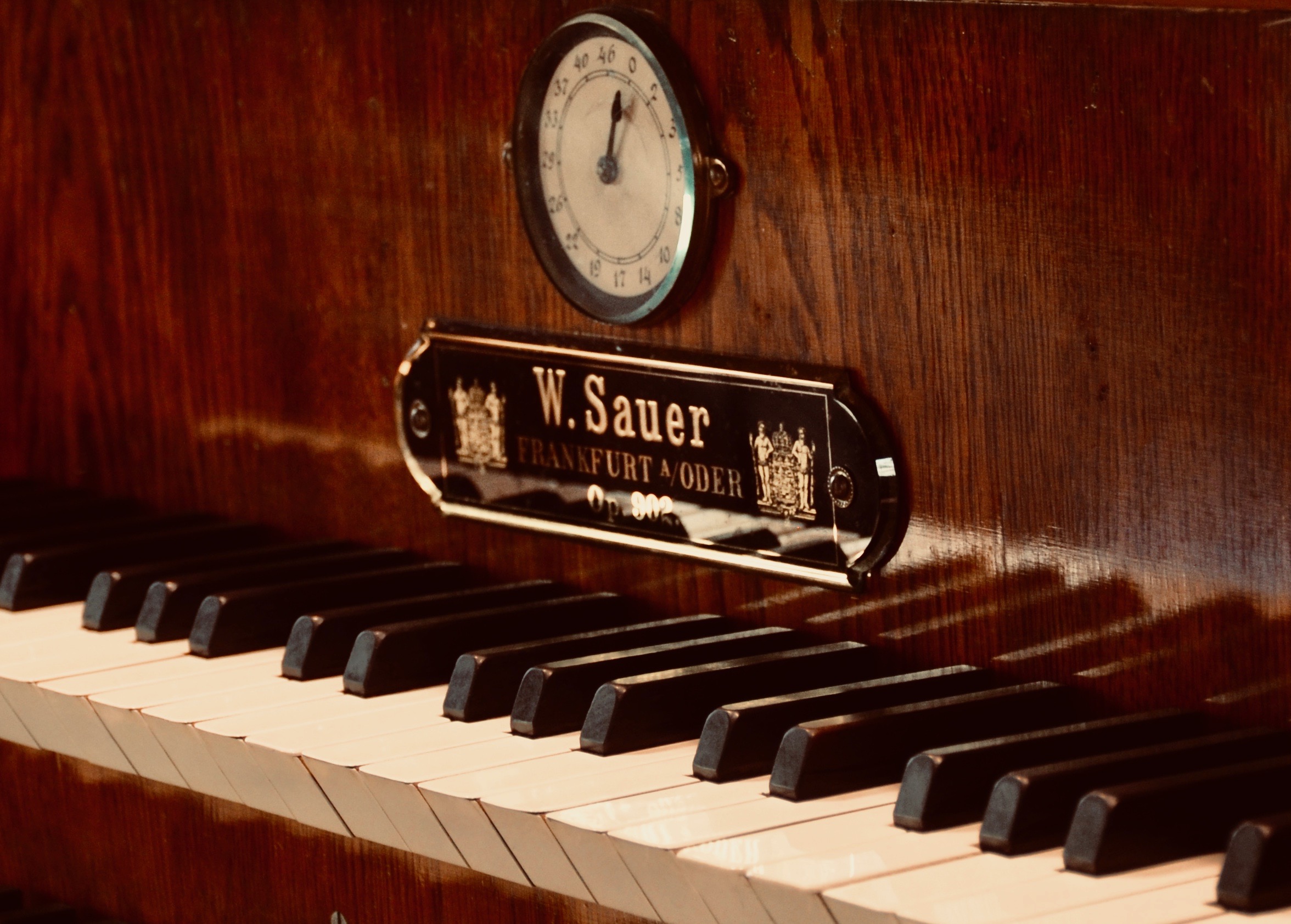 Nameplate, 1904 Sauer Organ, Michaeliskirche, Leipzig