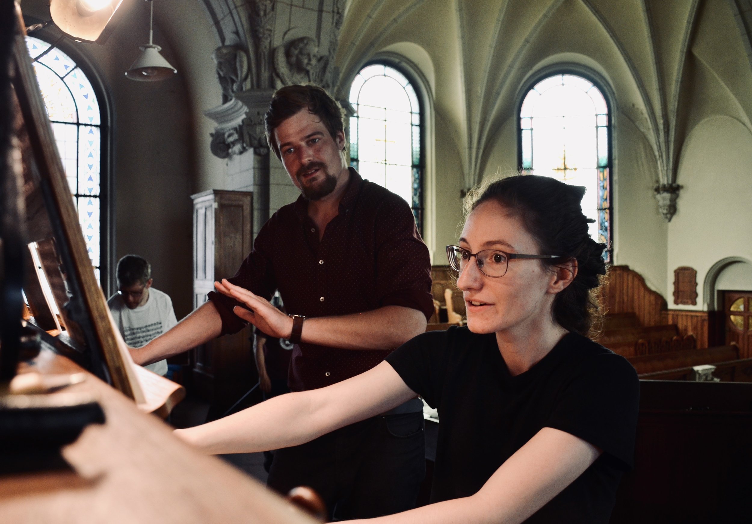 Martin Sturm coaches Rosemarie Tougas, 1904 Sauer Organ, Michaeliskirche, Leipzig