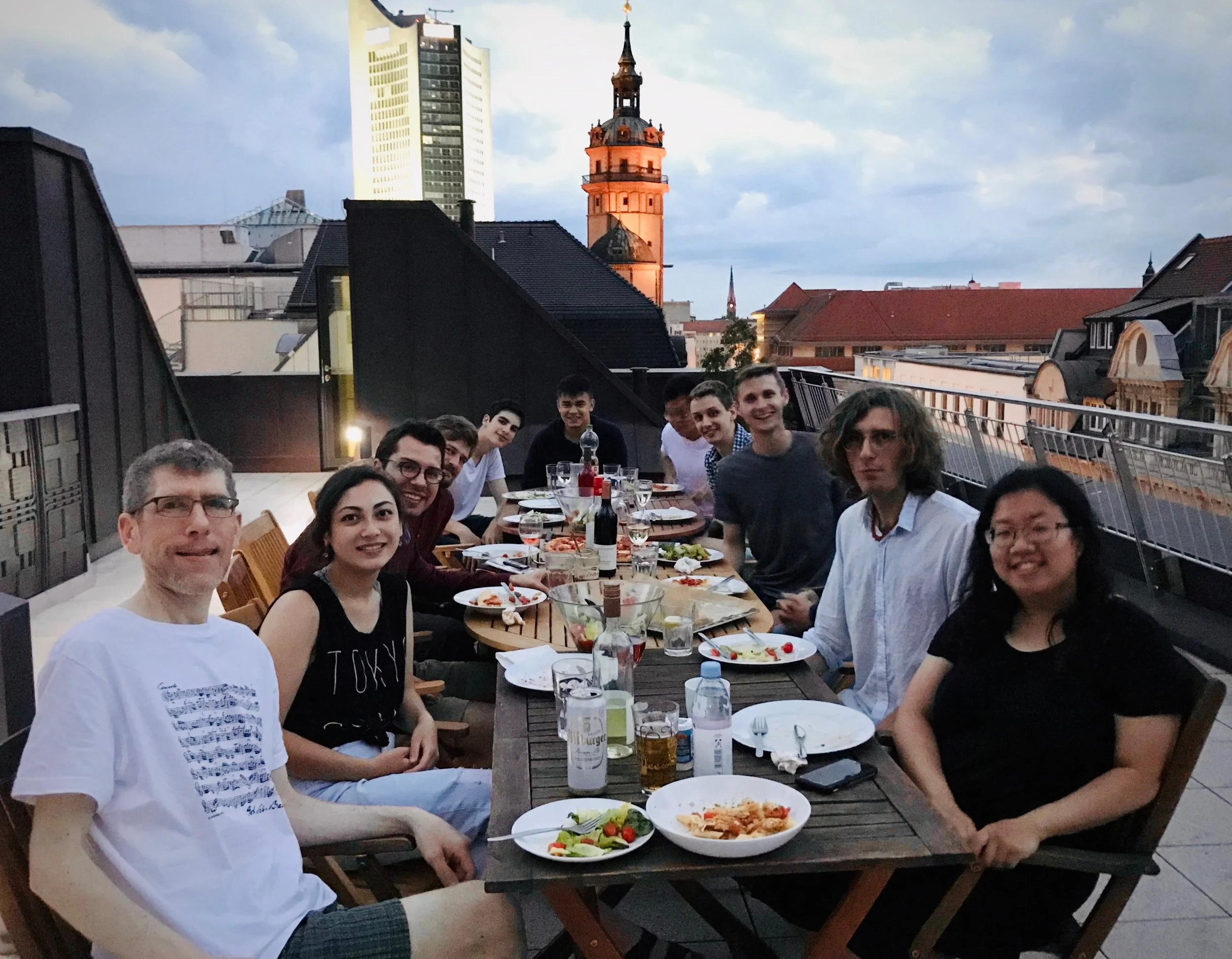 One last dinner on the roof deck.