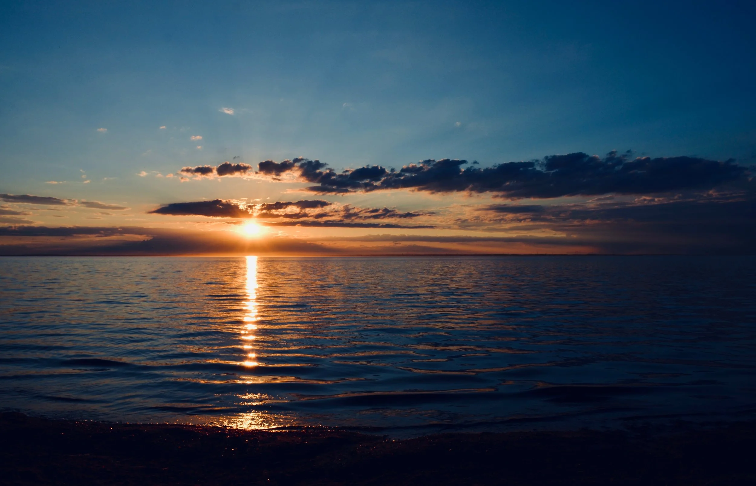 Sunset over the Baltic Sea.