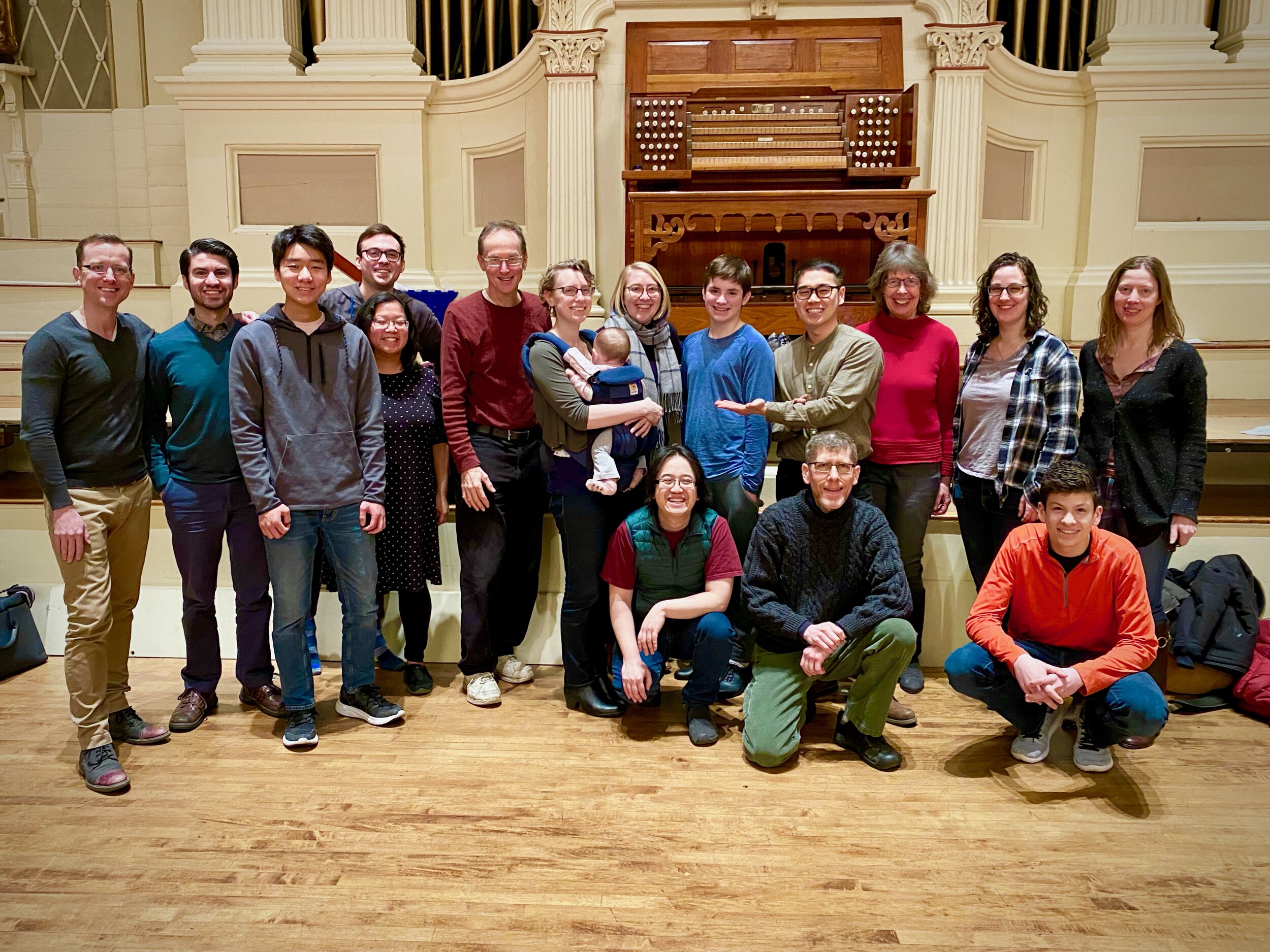 Members of Boston Organ Studio at the 1864 Hook Organ, Mechanics Hall, Worcester, Mass. 