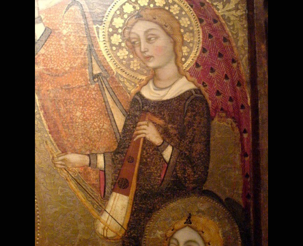 Maître du feuillage en broderie, La Vierge et l'Enfant entourés d'anges, vers 1500