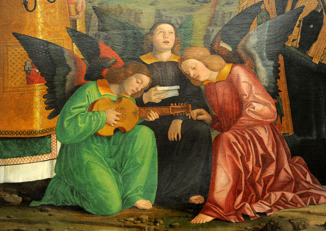  Madone à l'enfant avec Saints, Girolamo dai Libri, 1520