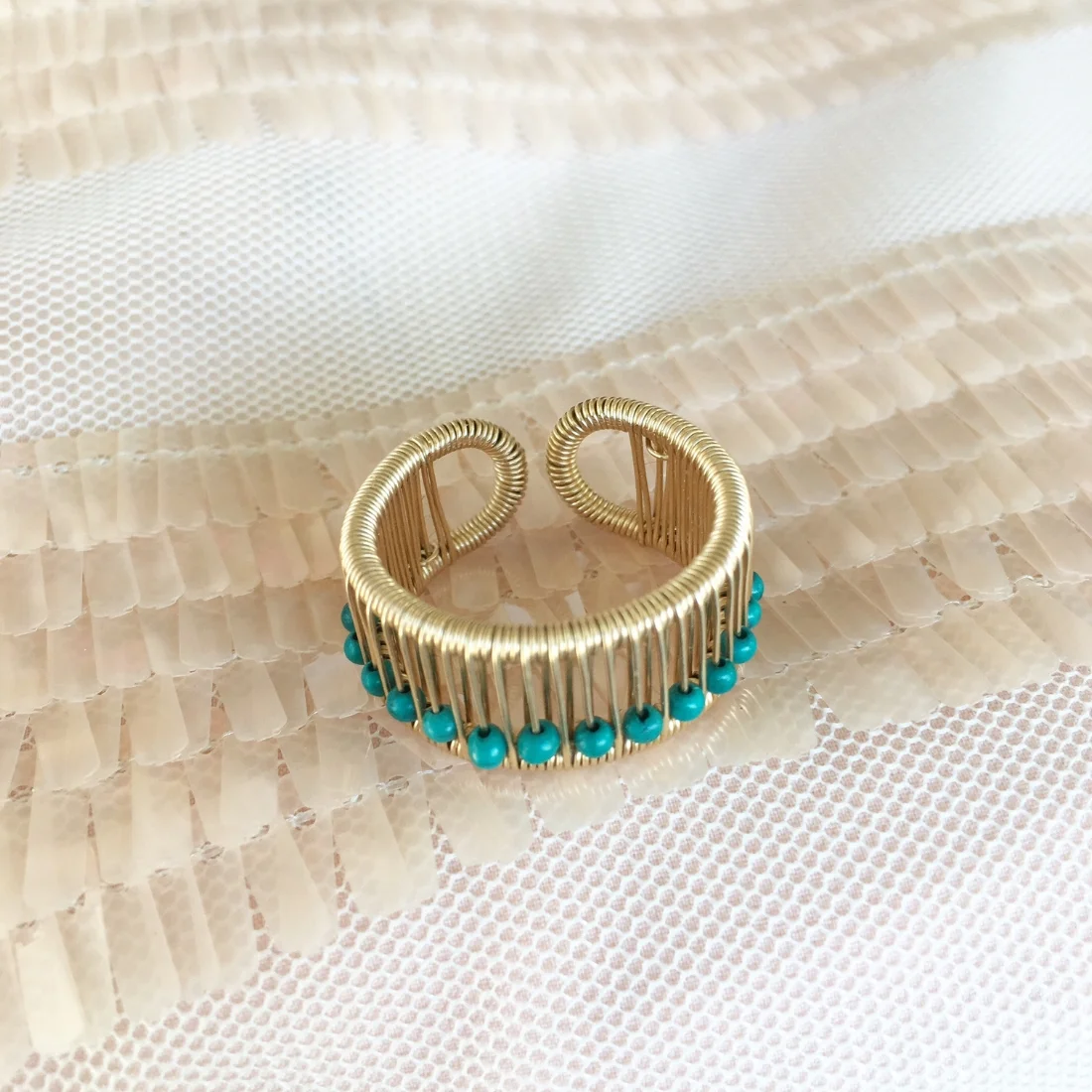 Turquoise Abacus Ring