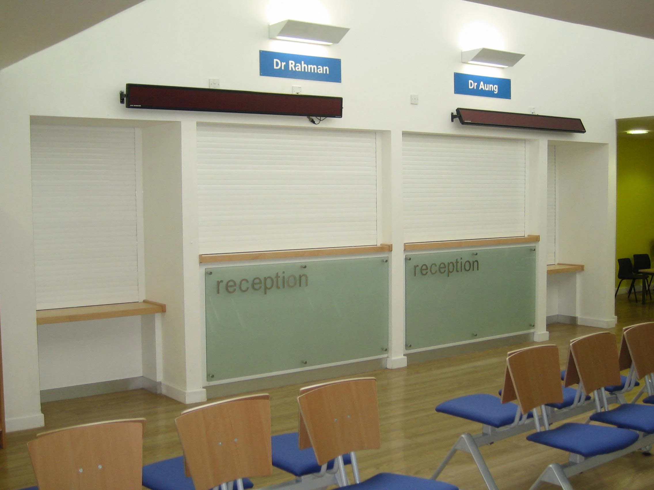 Reception shutters
