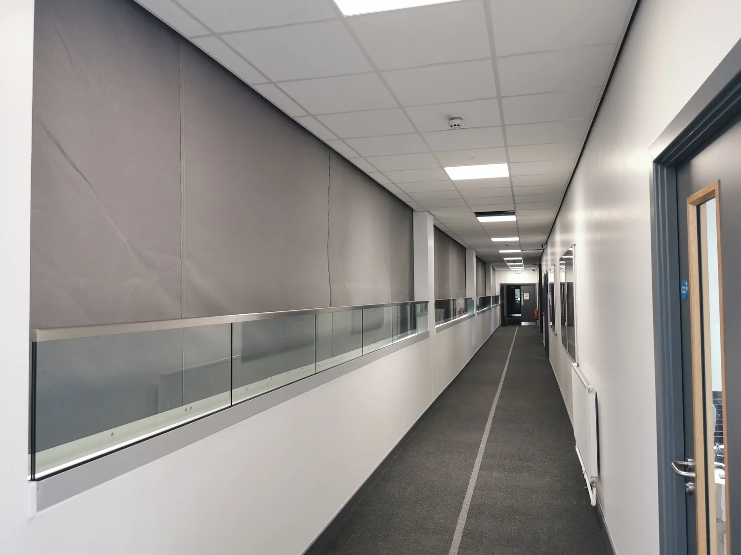 Flameshield EW 120 fire curtain installed