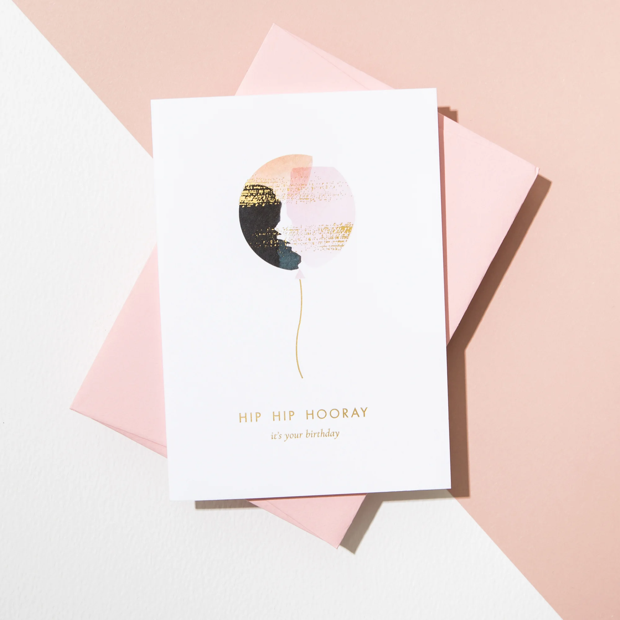 Hip Hip Hooray Birthday Card Letterpress Printed