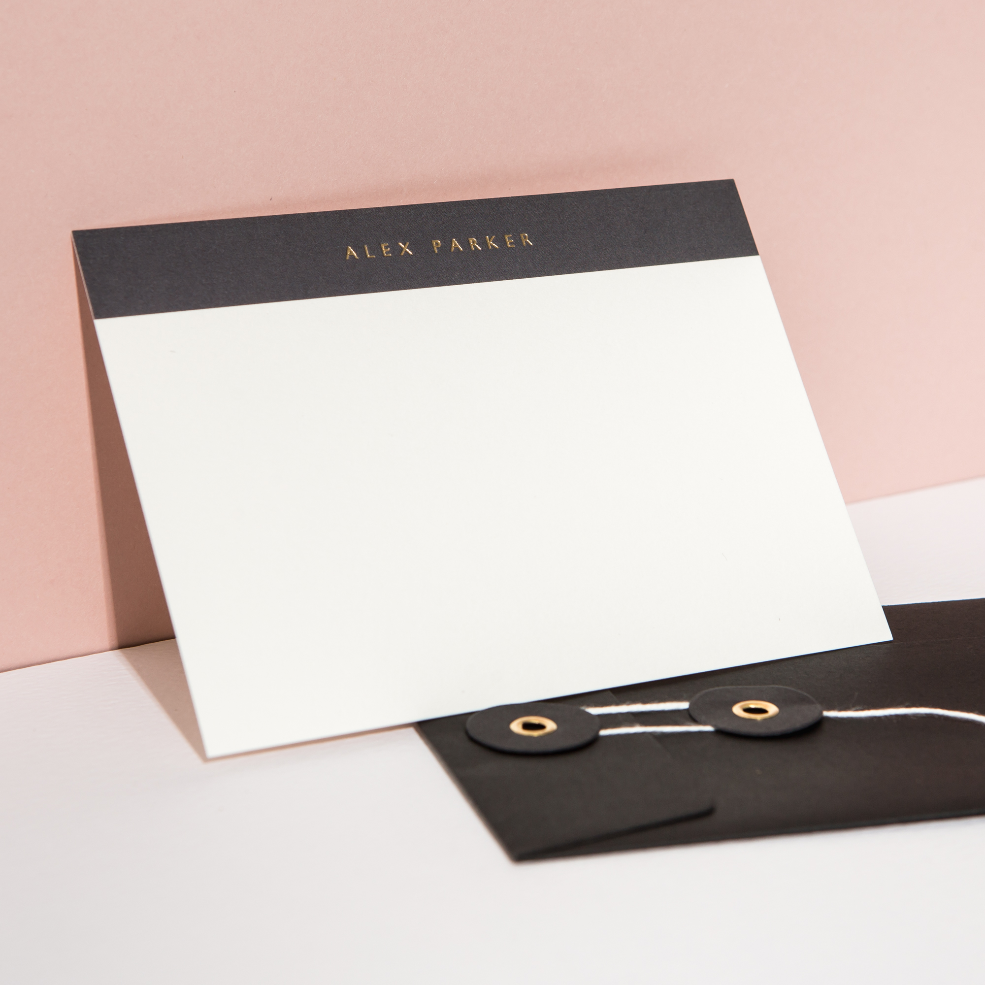 Black Top Landscape Personalised Notecards