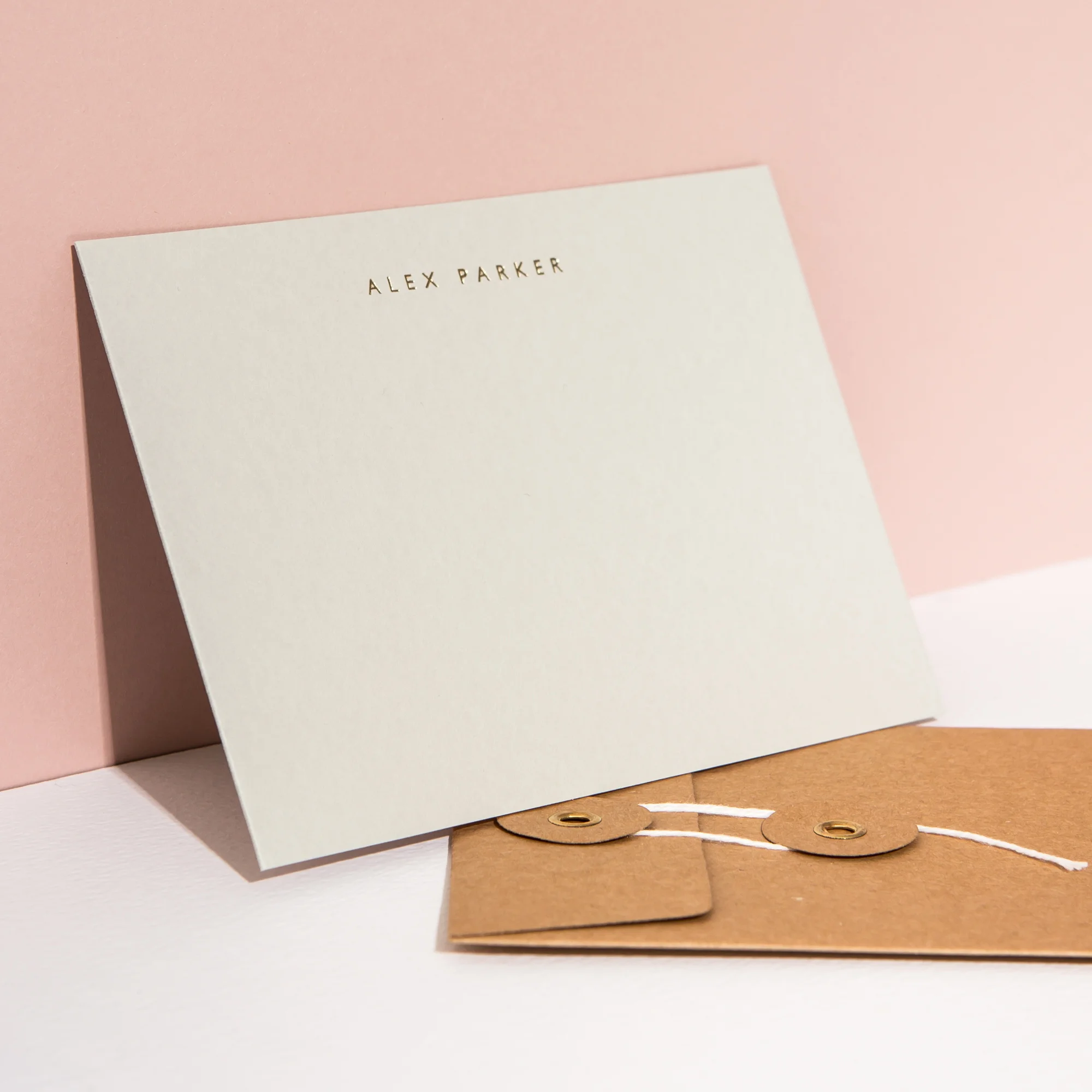 Pale Grey Foil Printed Personalised Landscape