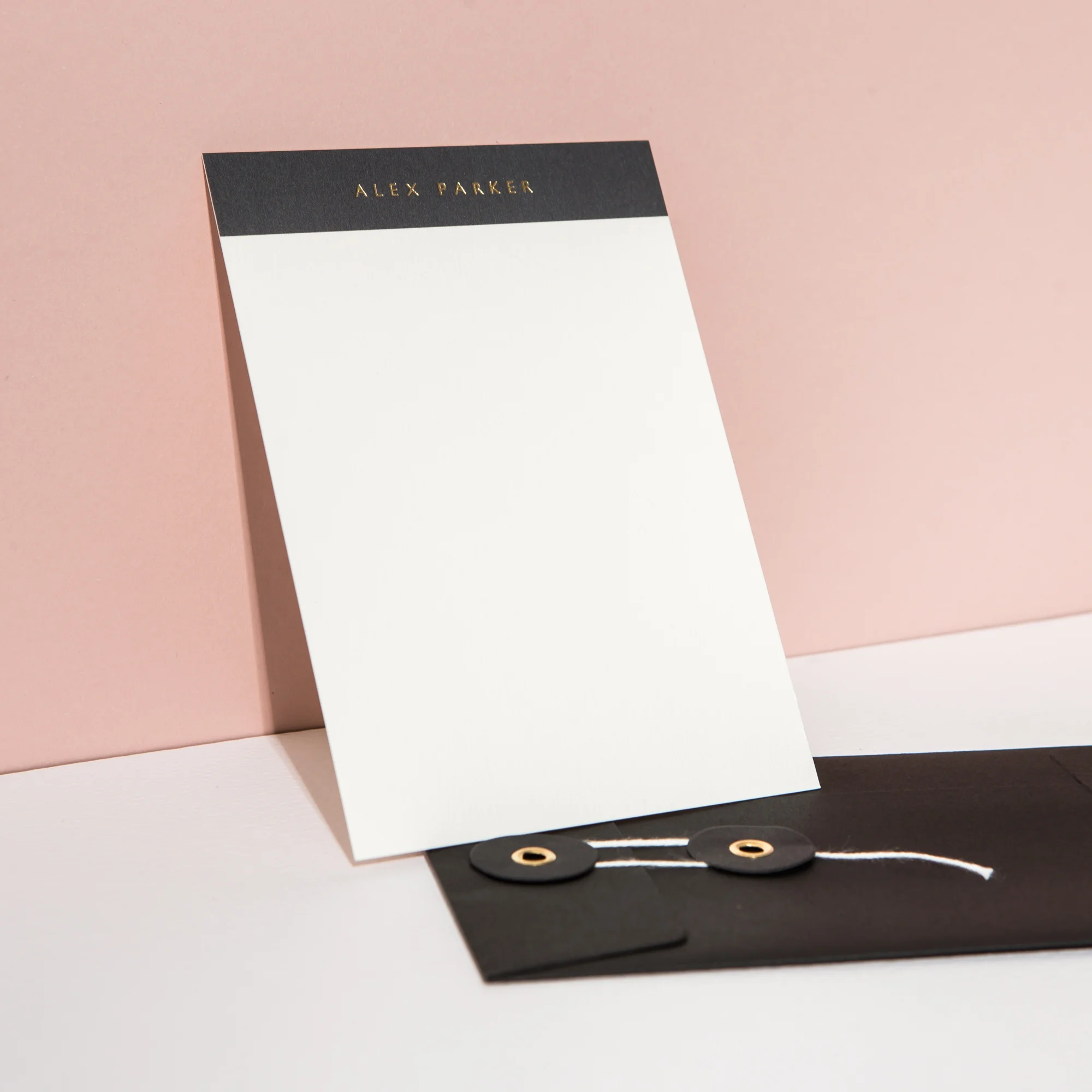 Black Top Portrait Personalised Notecards