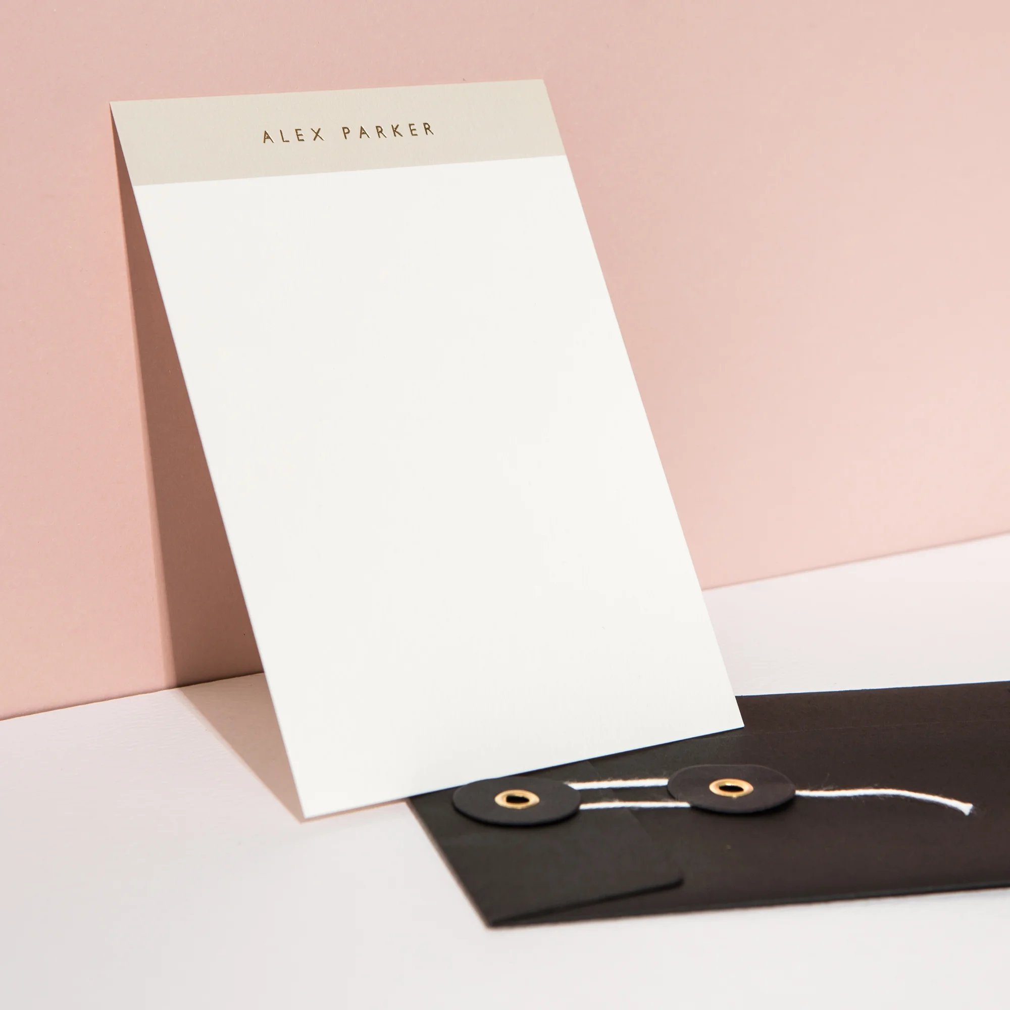 Pale Grey Top Portrait Personalised Notecards