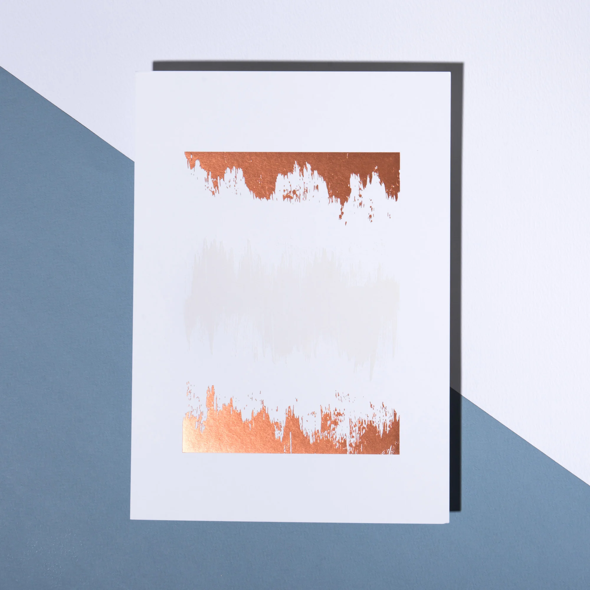 Copper and Blush Brush Stroke Letterpress Print