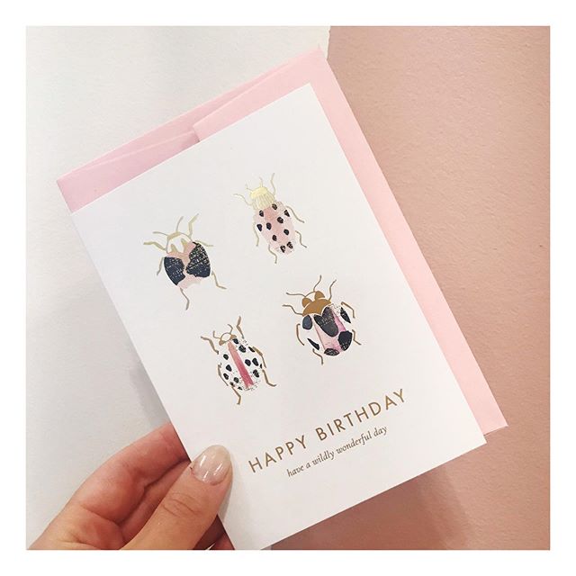 One of our new range of insect cards.
Today the beetles, watercolour painted with gold foil detailing. We&rsquo;re at booth 1240b @ny_now until Tuesday. Hopefully see you there! #nynow #nynow2019 #nss #nationalstationeryshow