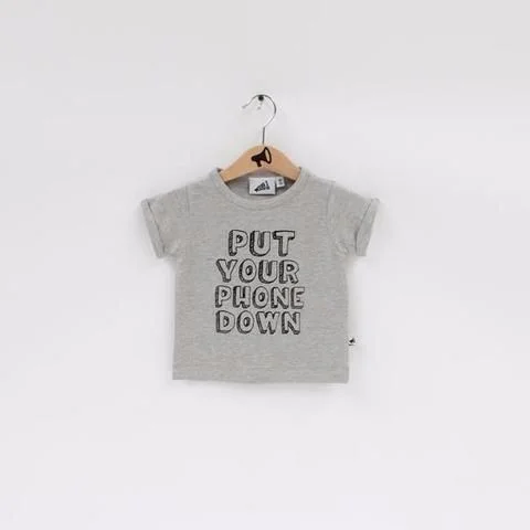 Friendly reminder via baby sized t-shirt. Source
