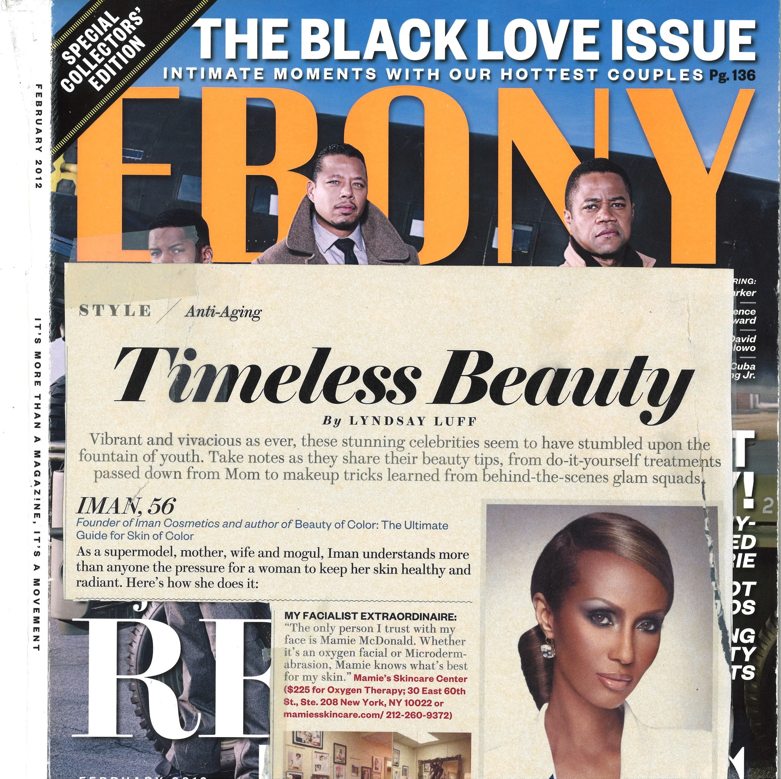 Press: Ebony Magazine Featuring: Iman