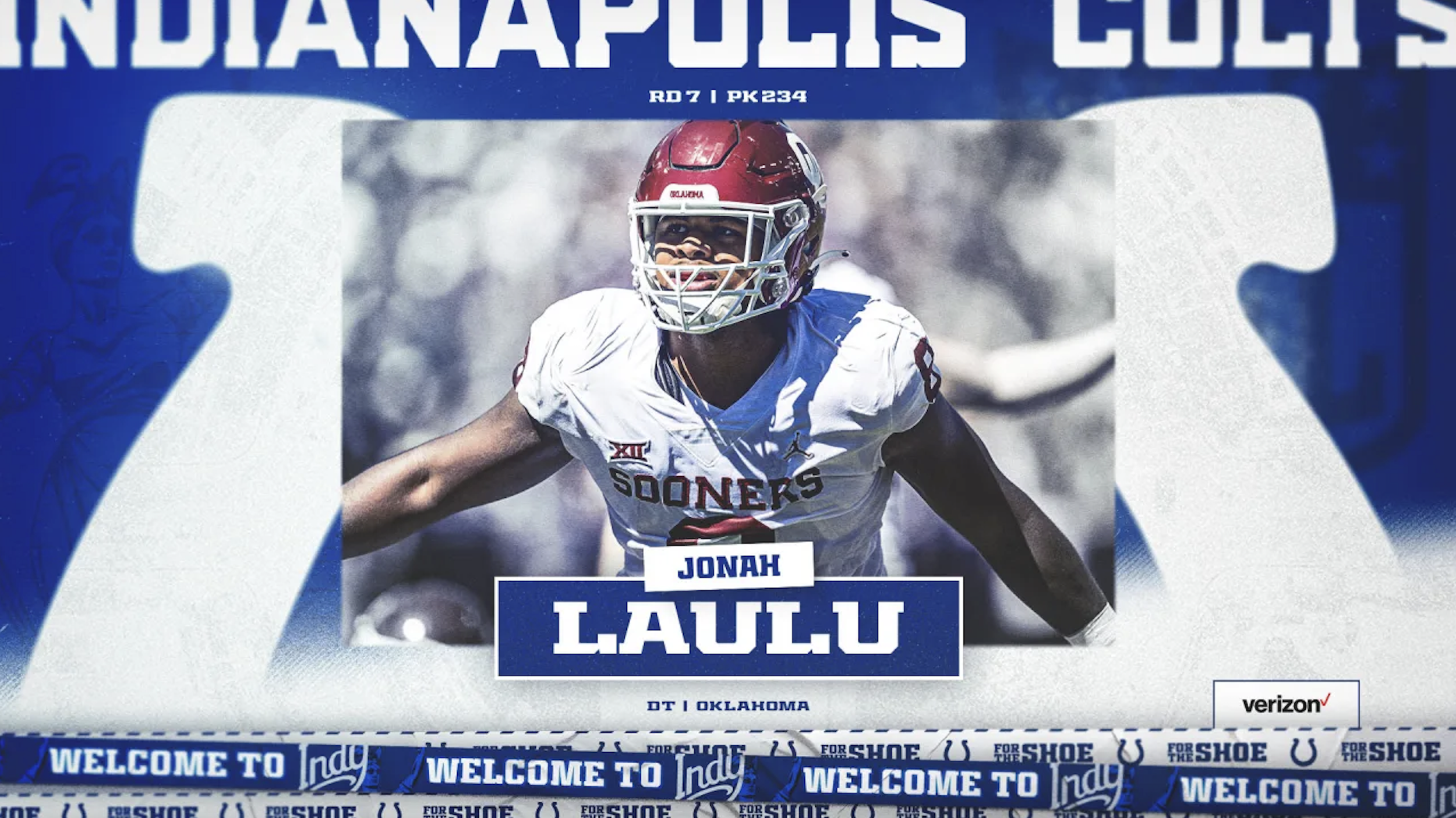 Colts select Oklahoma DT Jonah Laulu in seventh round of 2024 NFL Draft