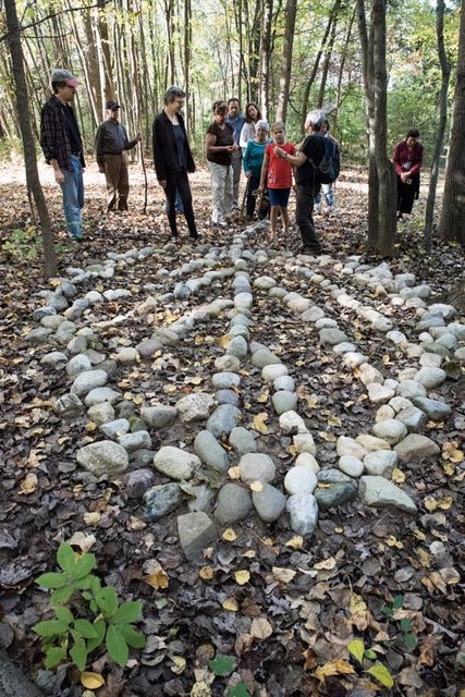 Bigtooth Aspen Leaf Sculpture, Walking Tour