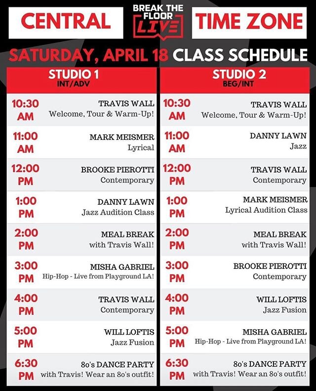 Don&rsquo;t miss this awesome opportunity to take FREE convention classes TODAY from some of the top choreographers! We highly suggest dropping in today on these! ✨