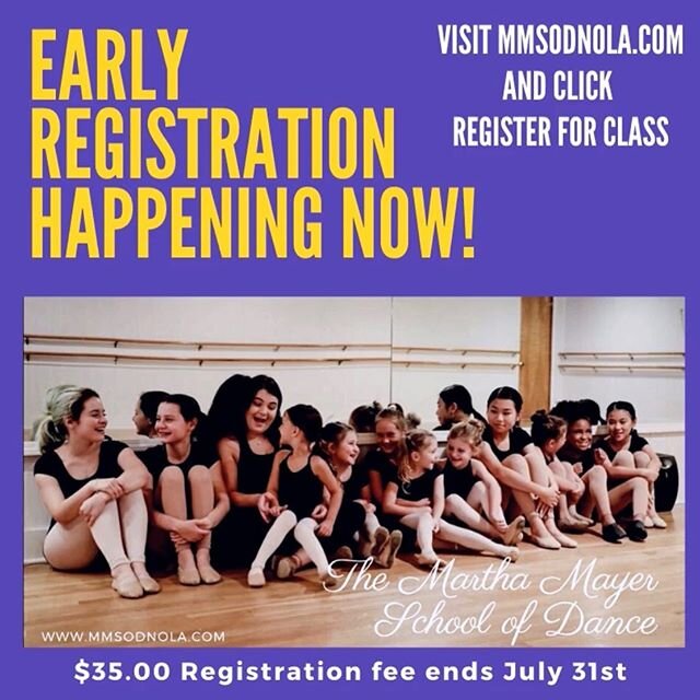 ✨We are registering for the fall NOW! Visit our website to register! We have added new classes and days to attend class to make sure there is a class that accommodates everyone!✨