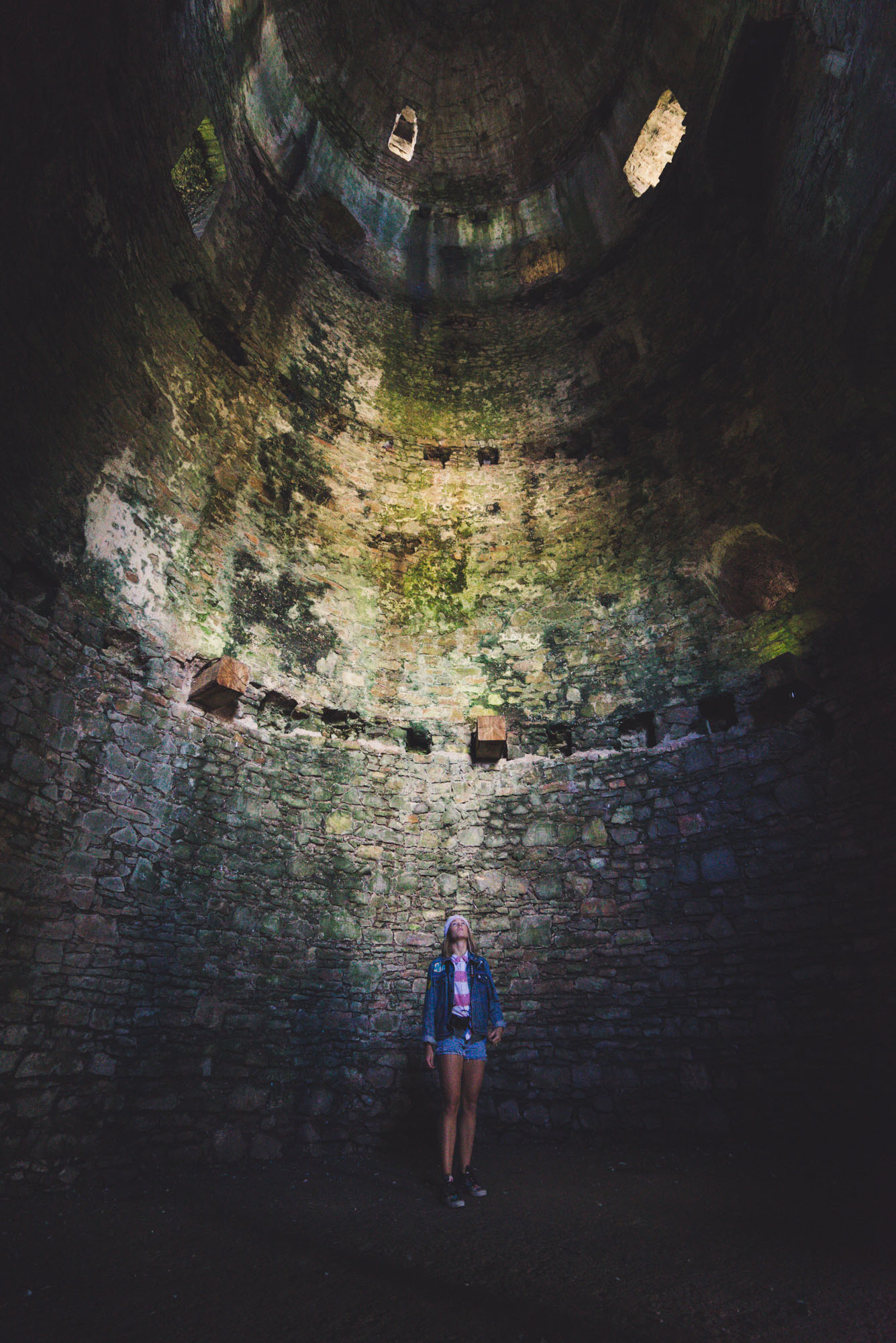 Inside a castle in Wales