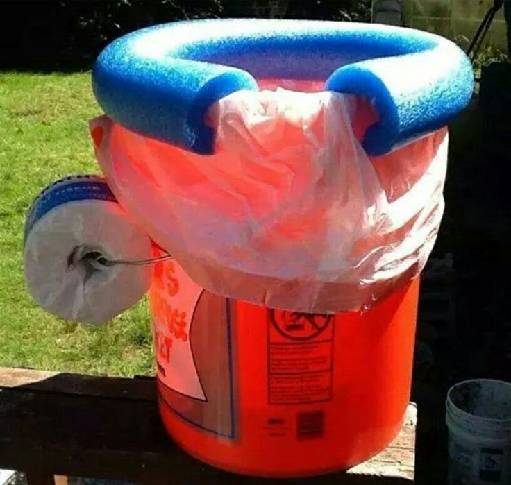 The creativity is through the roof on this 5 gallon bucket potty