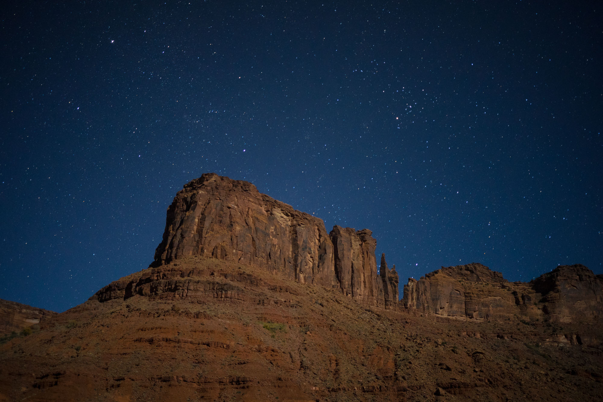 View of the crag from our Big Bend campsite