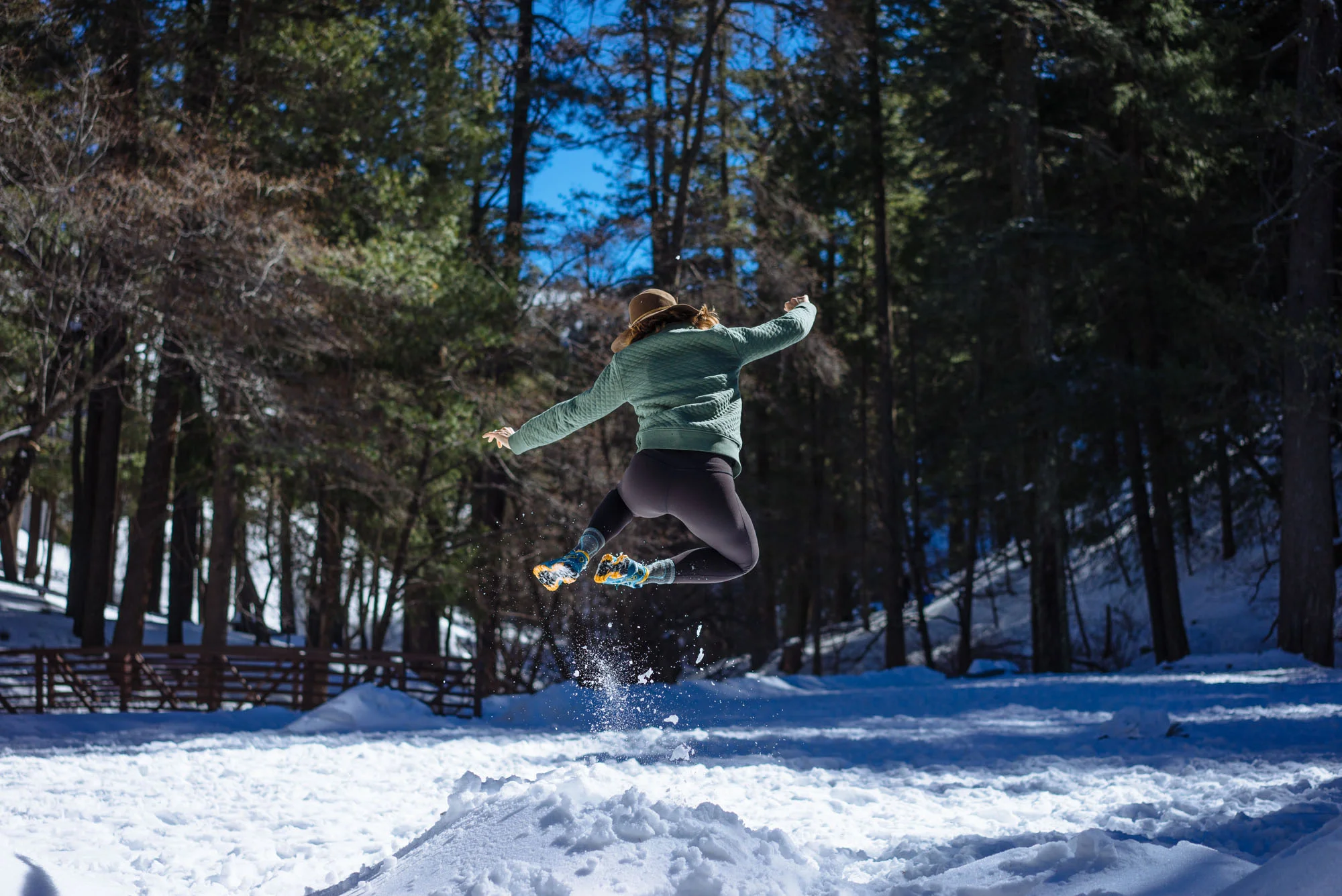 Playing in the snow on Mount Lemmon, AZ