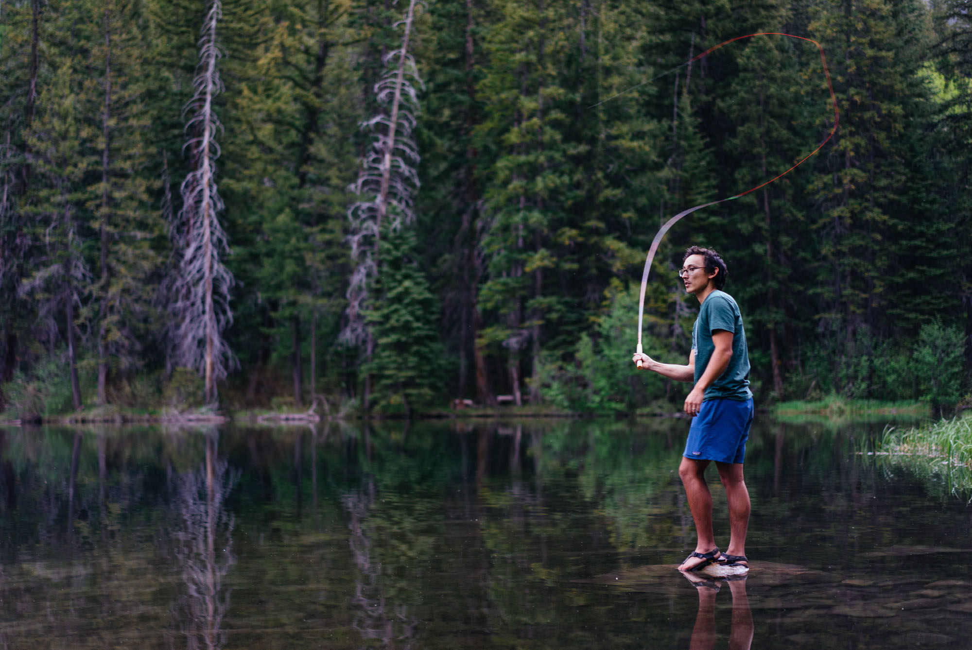 Fishing on our return hike from Crystal