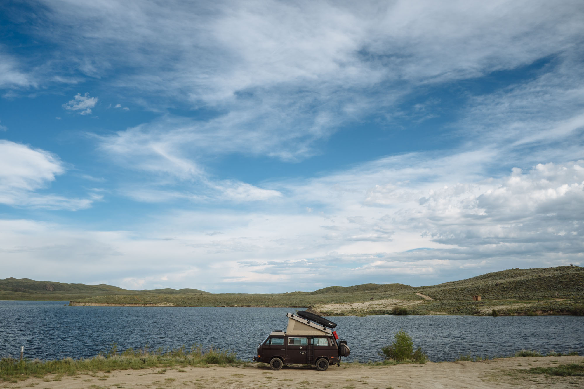 Stanley at home for the night, Pinedale