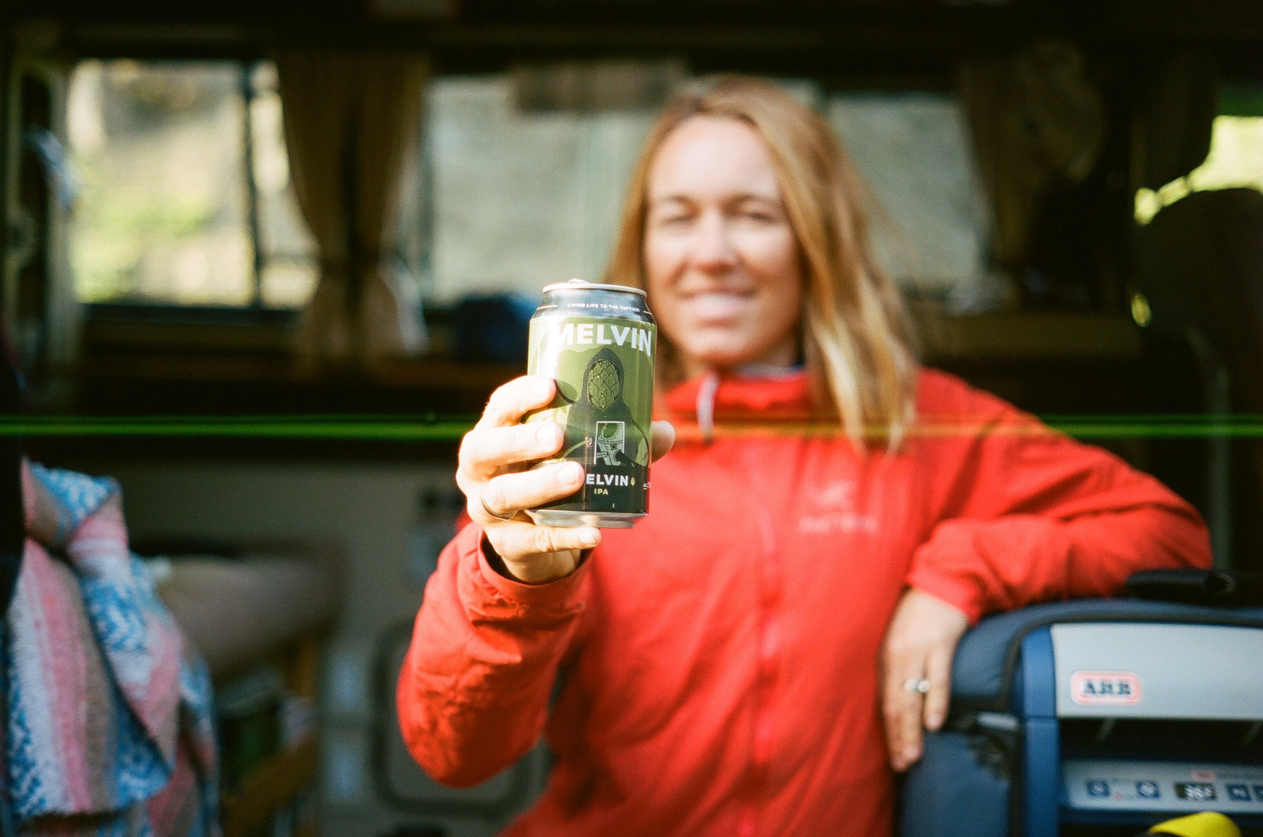 MAK enjoying her favorite beer from Melvin, 35mm