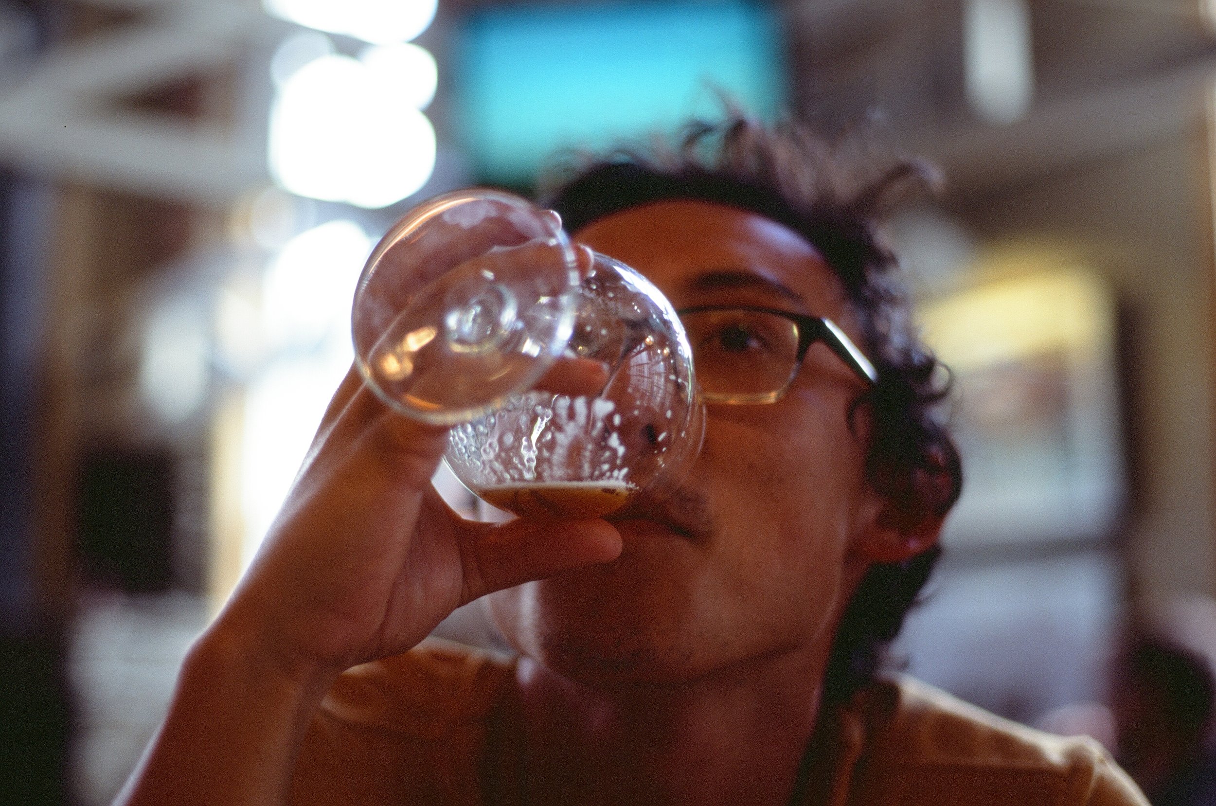 Owen getting in on the beer action, 35mm