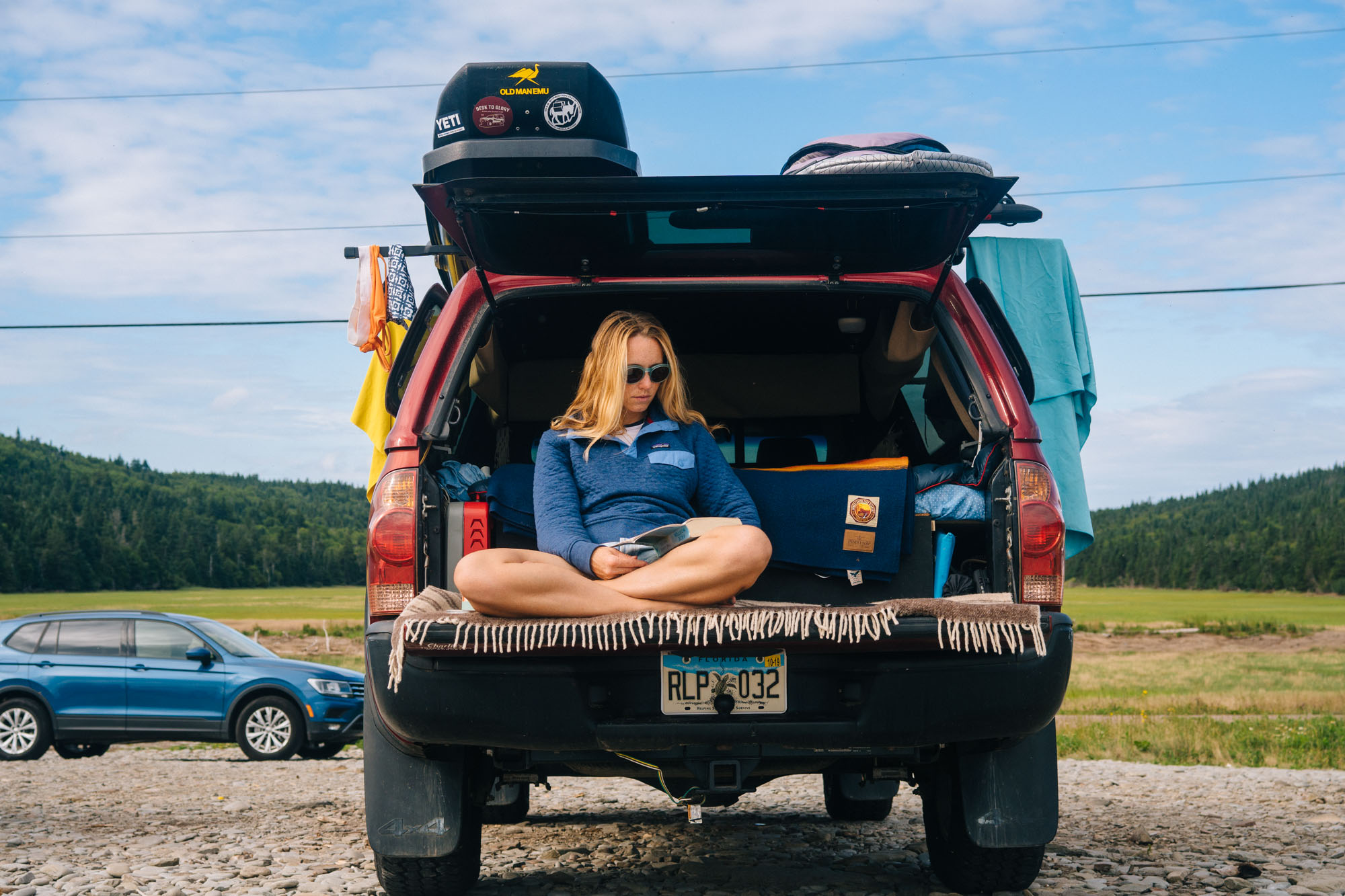 Chilling at camp on The Bay of Fundy