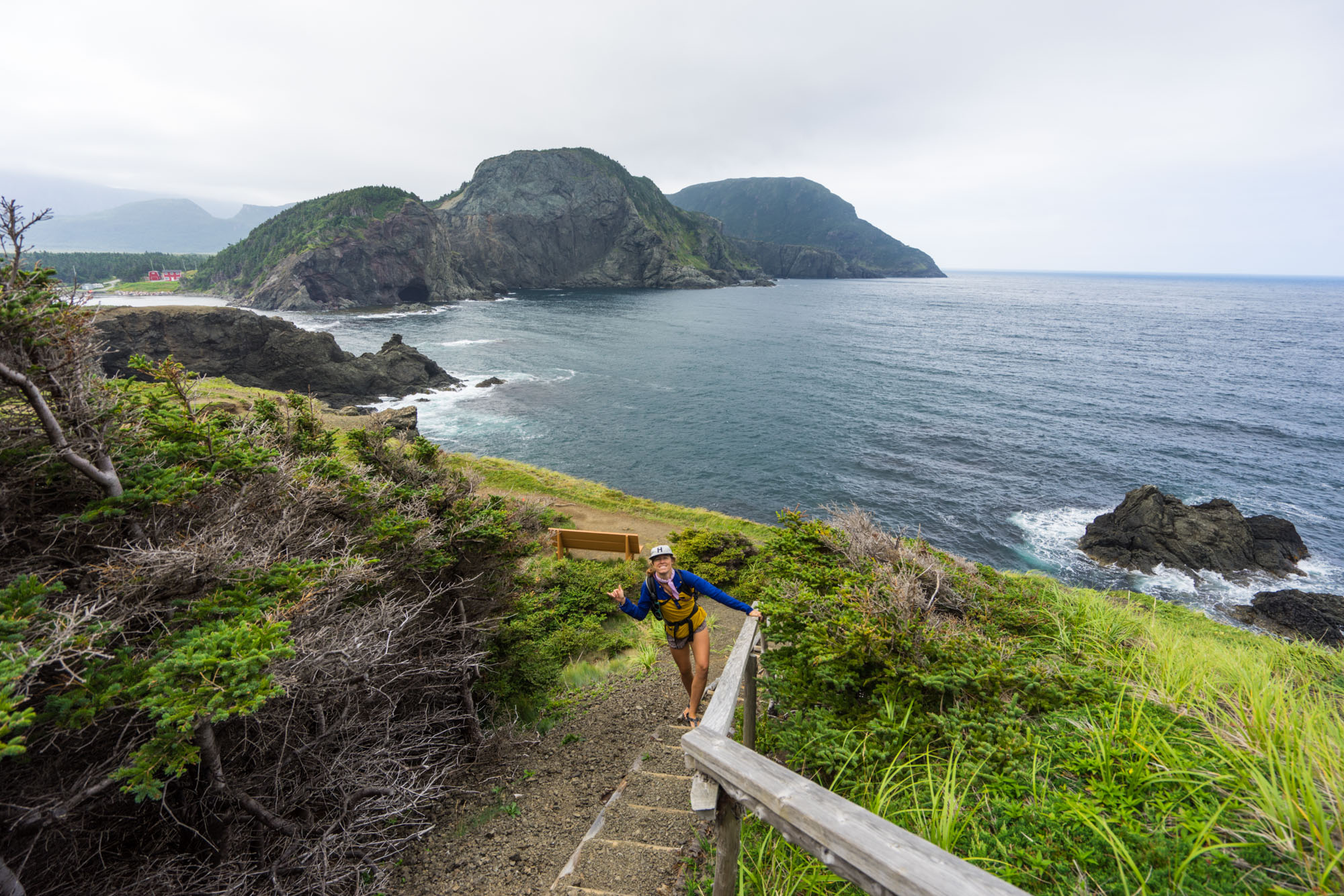 MAK on the hike around Bottle Cove