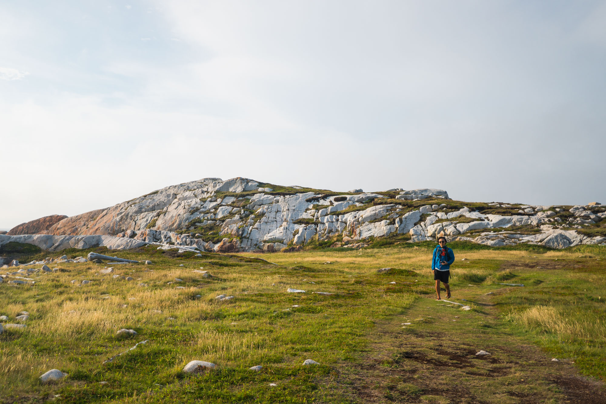 Owen hiking on the Joe Batt’s Arm trail