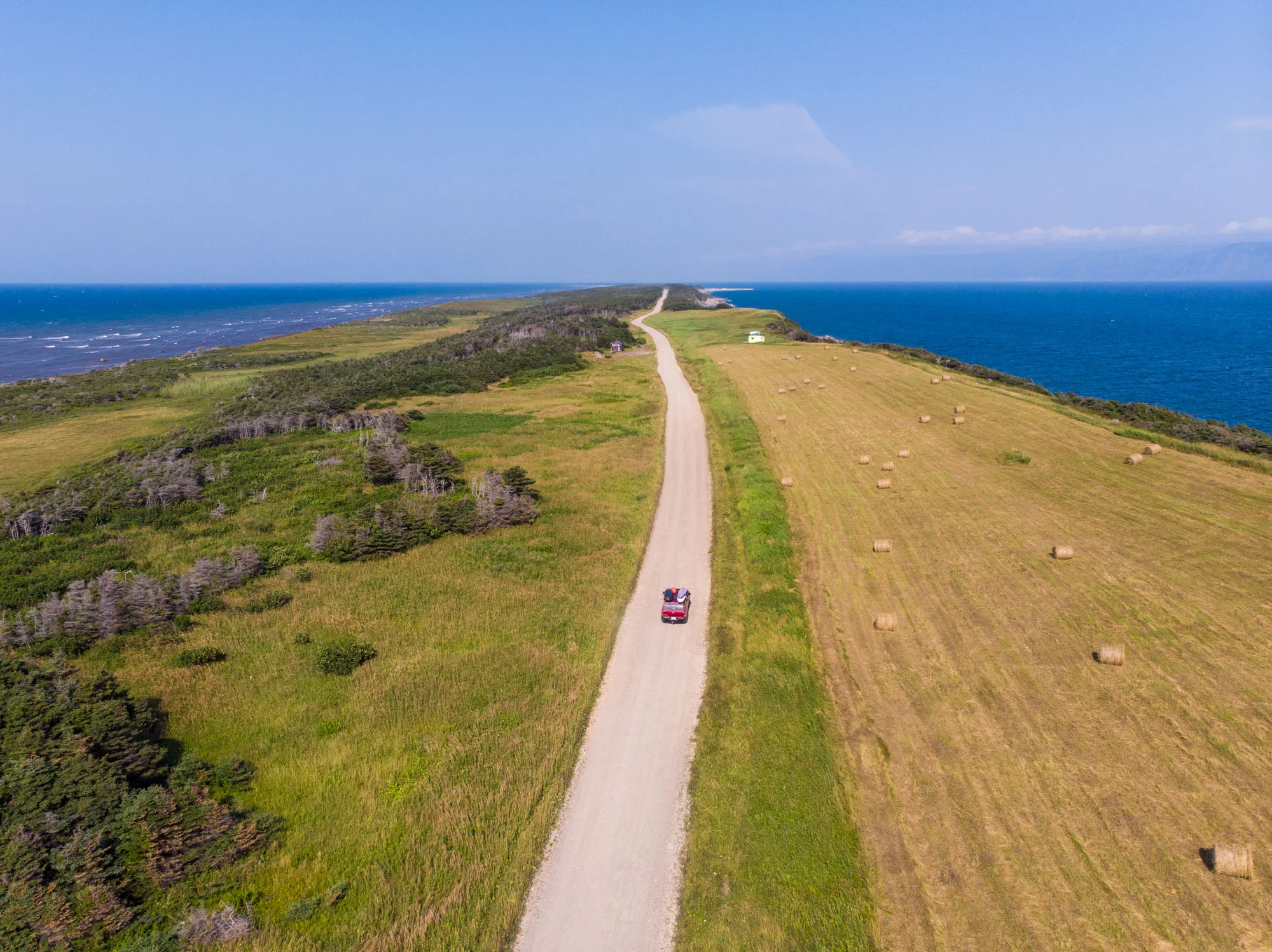 Narrow spit of land on the north side of Cape St. George