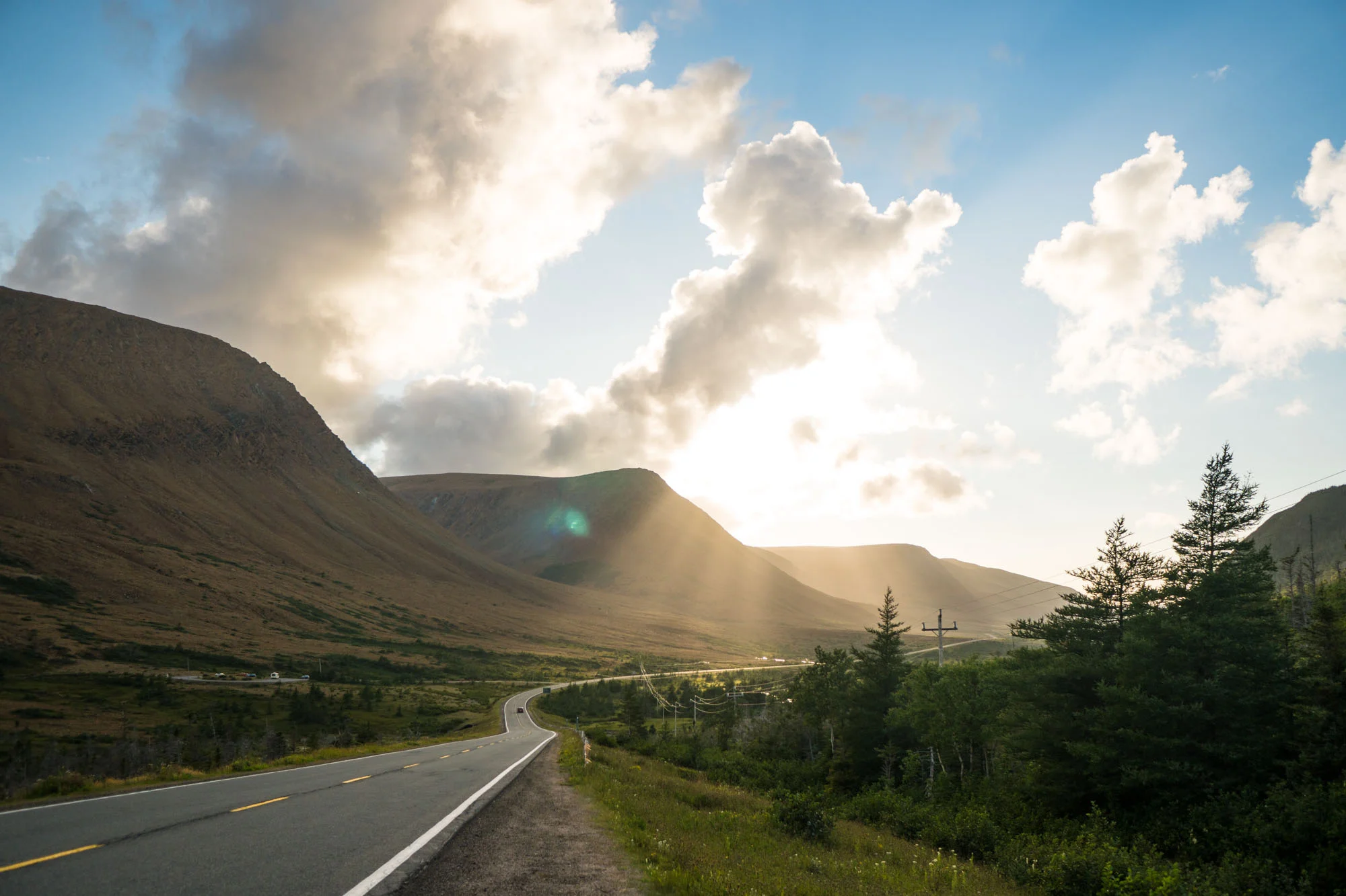 Road through the Tablelands in Gros Morne