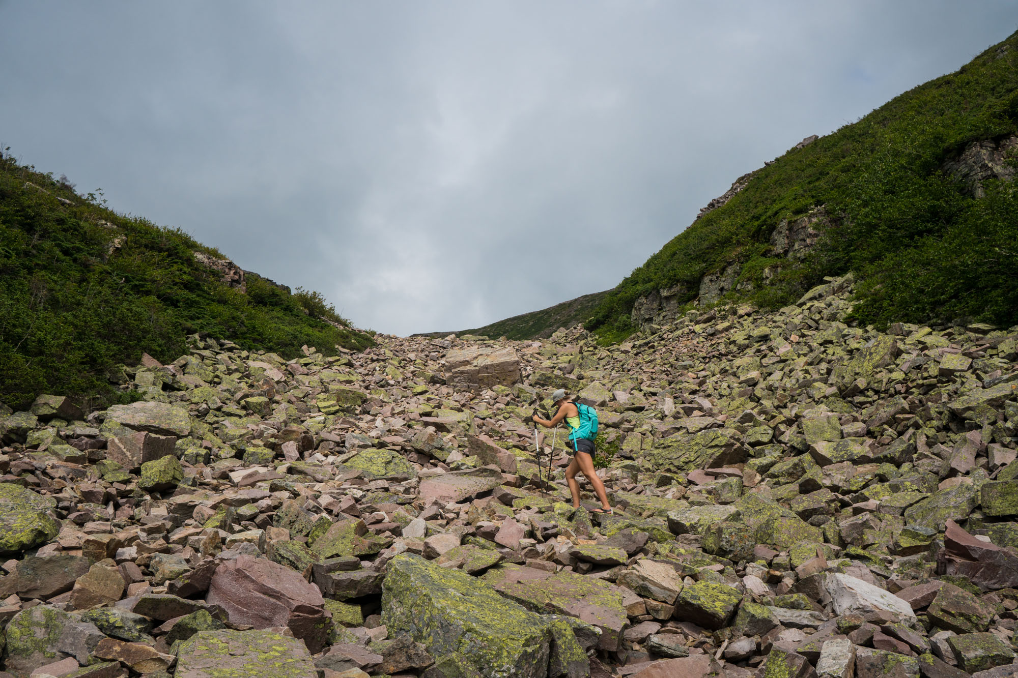 Steep climb to the summit