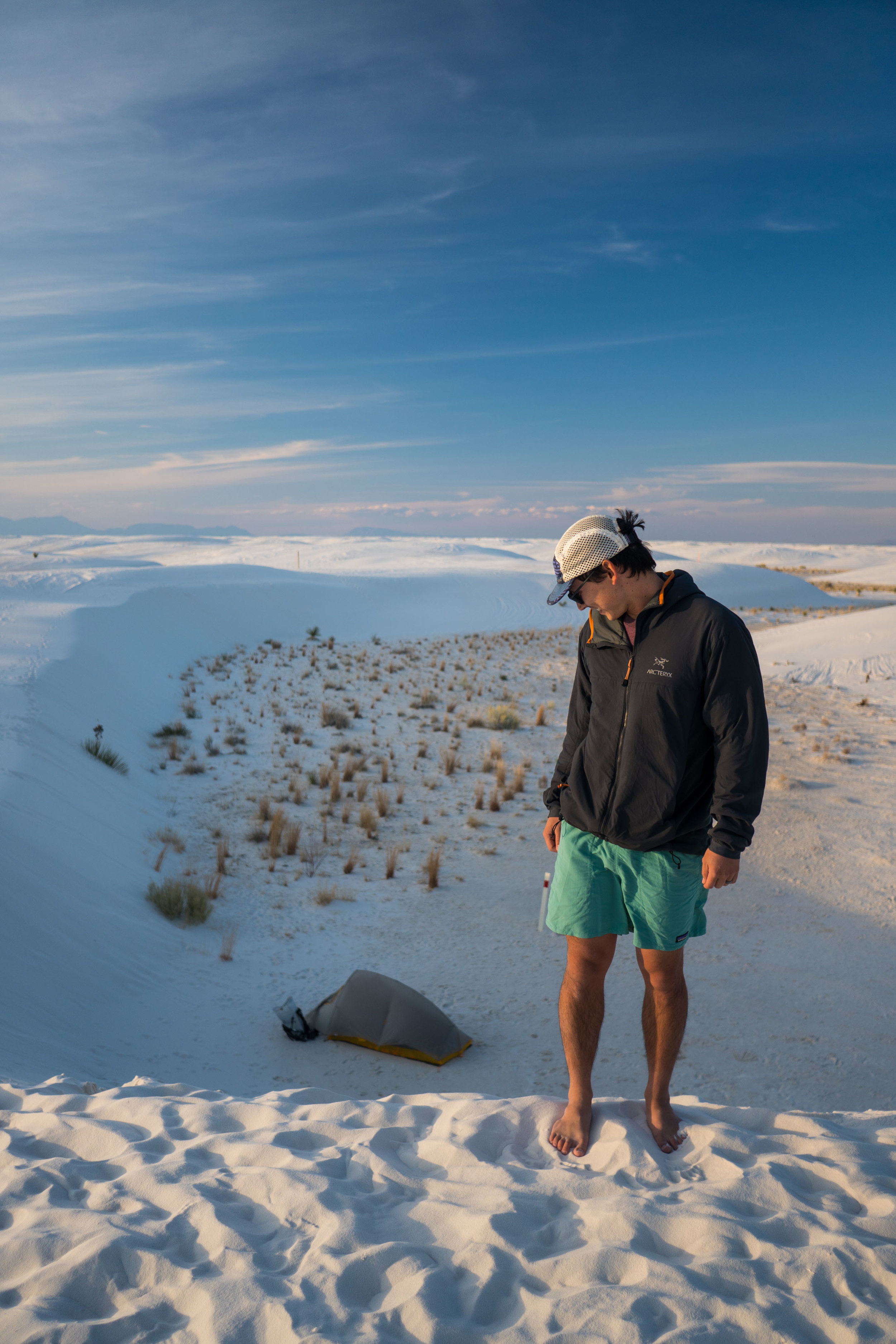 Owen setting up for a backflip off the dune