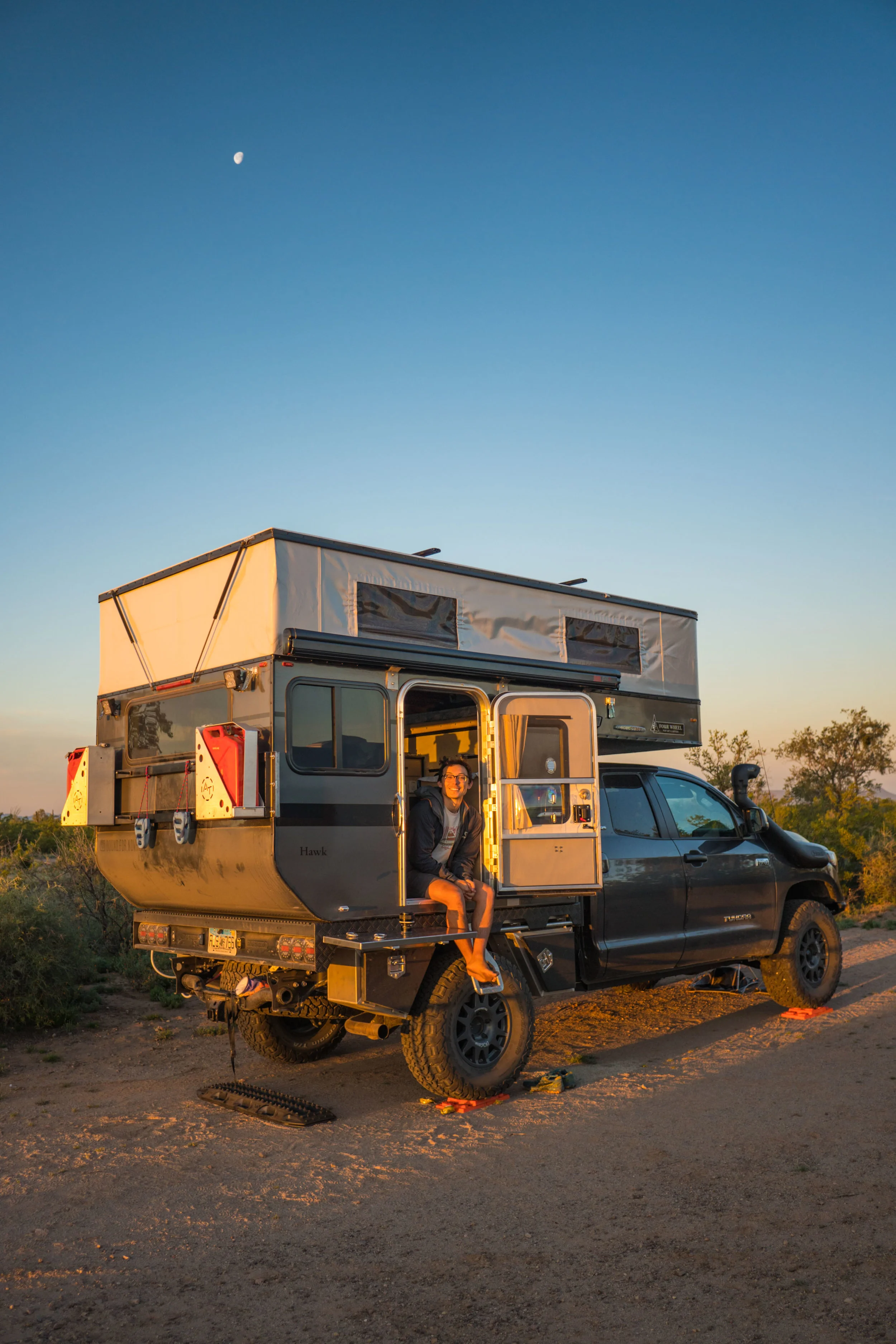 Owen back at camp for sunset