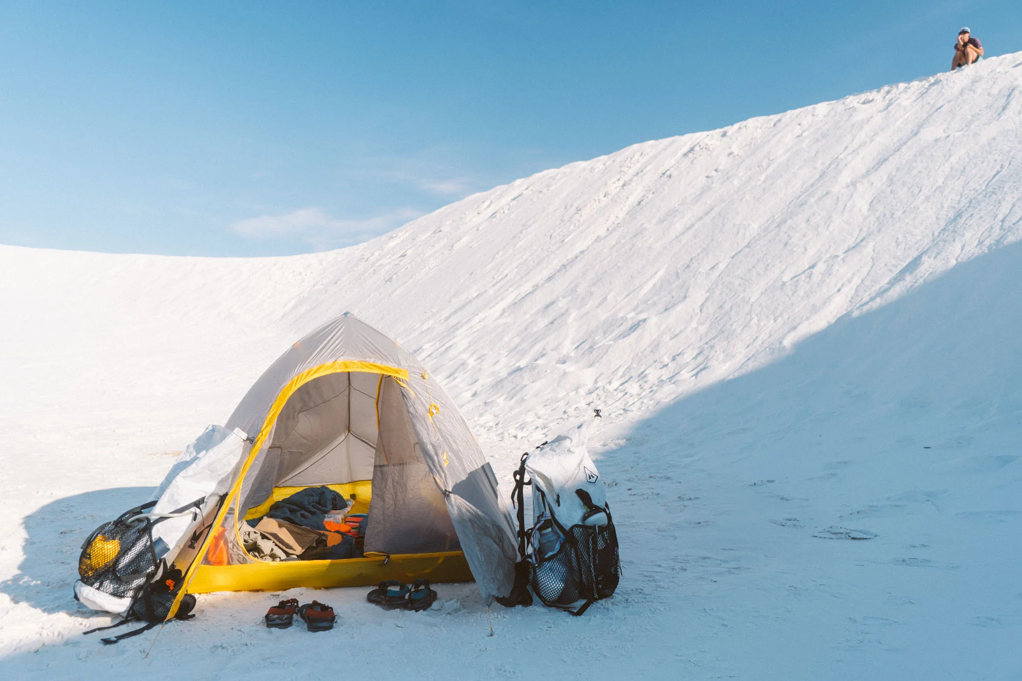 Camping in White Sands NM, New Mexico, This is the tent that we will be using on the trail