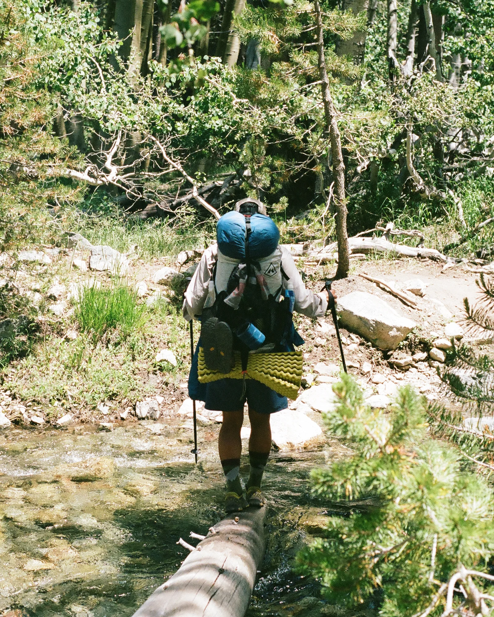 Tech bag is located on the top of our pack